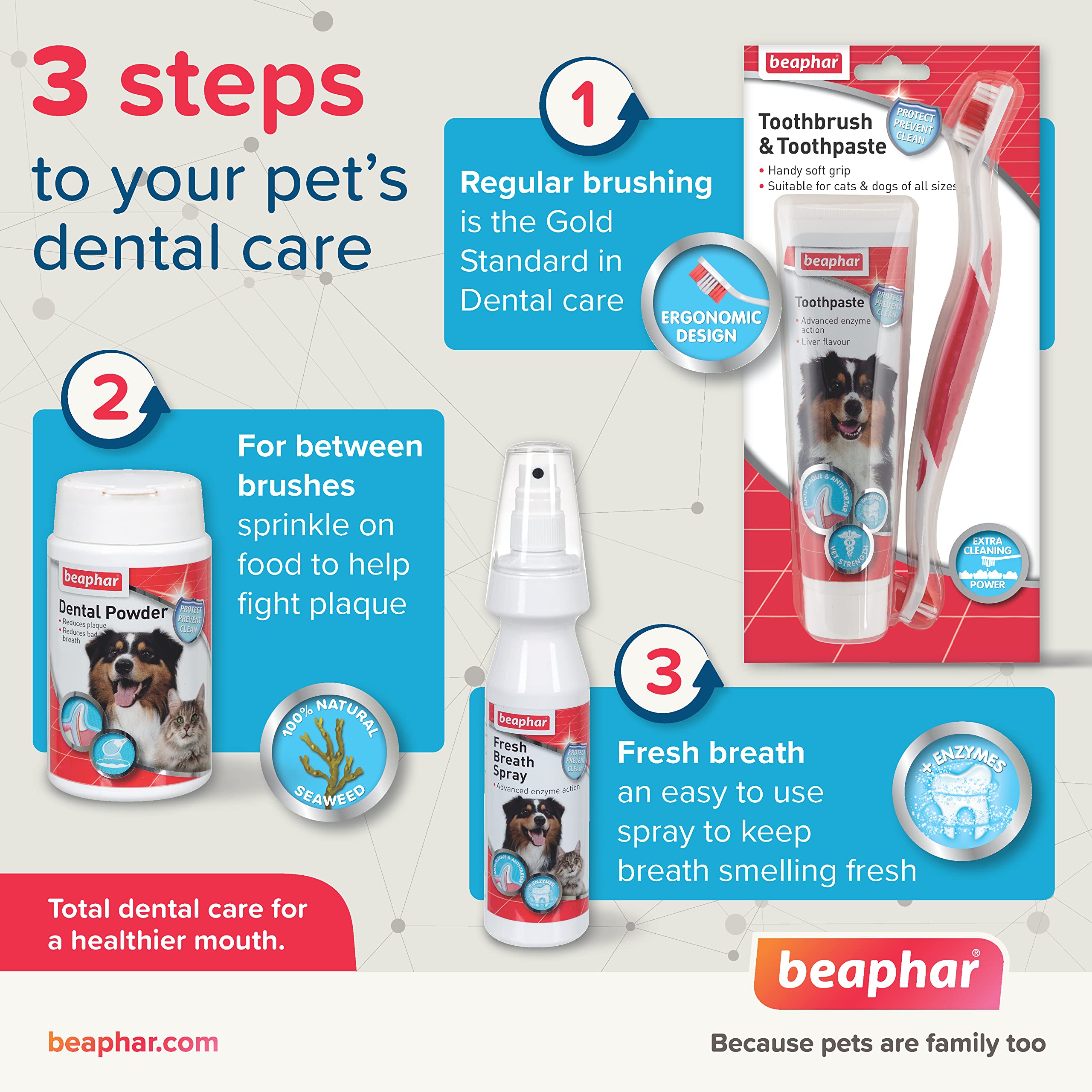 Beaphar Fresh Breath Anti-Plaque Spray with Enzymes & Peppermint Oil for Dogs & Cats | 150ml 4