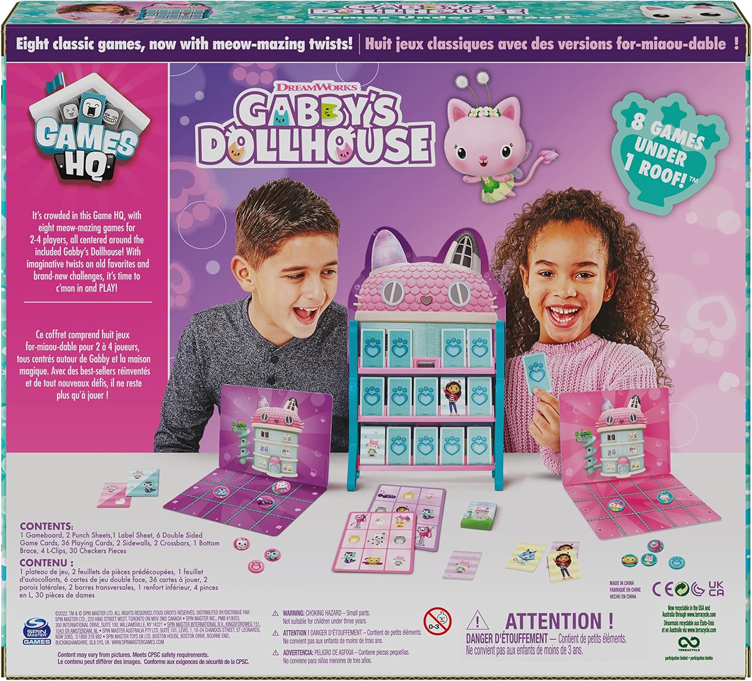 Spin Master Games Gabby’s Dollhouse Games HQ Board Game 5