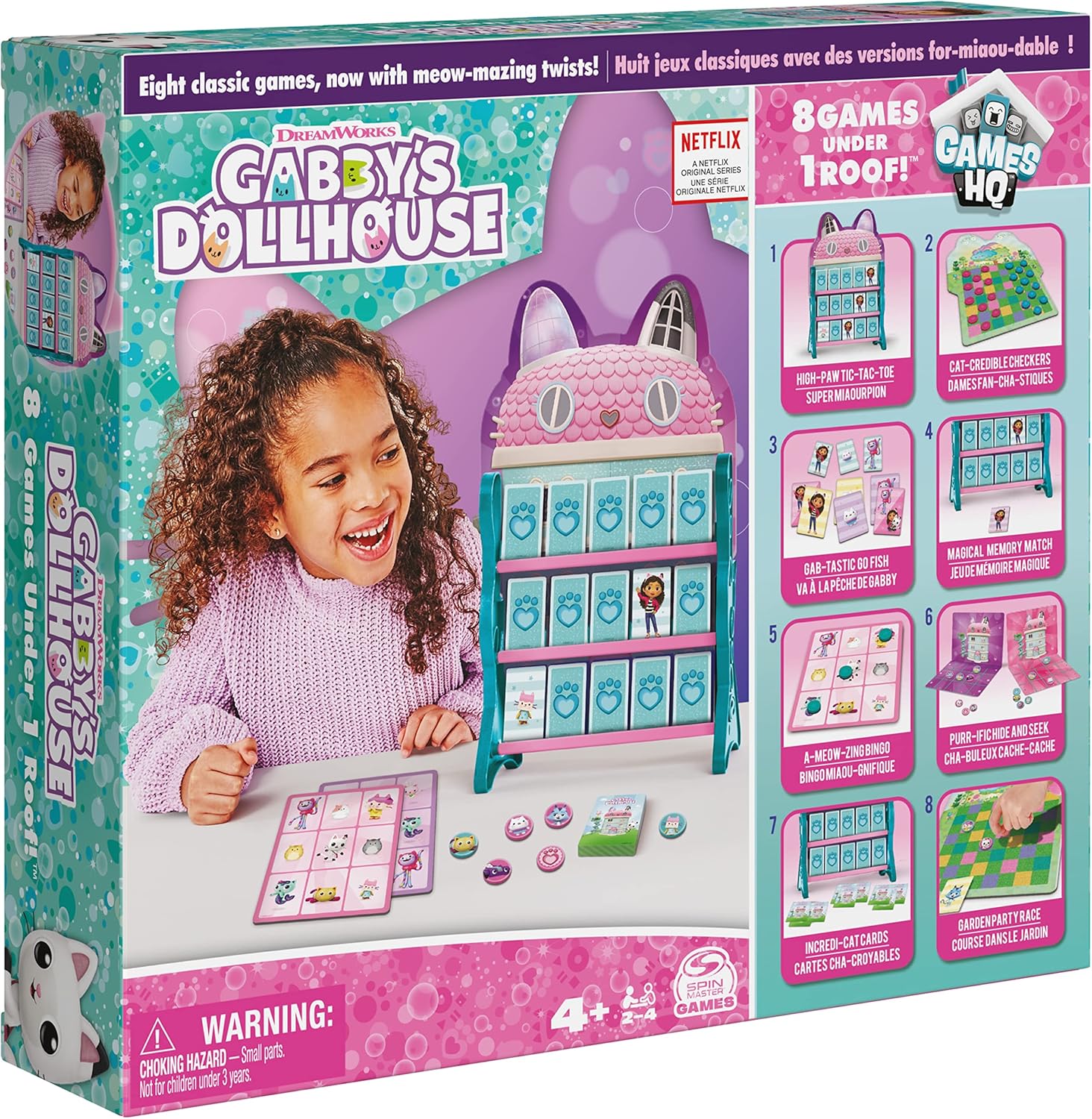Spin Master Games Gabby’s Dollhouse Games HQ Board Game