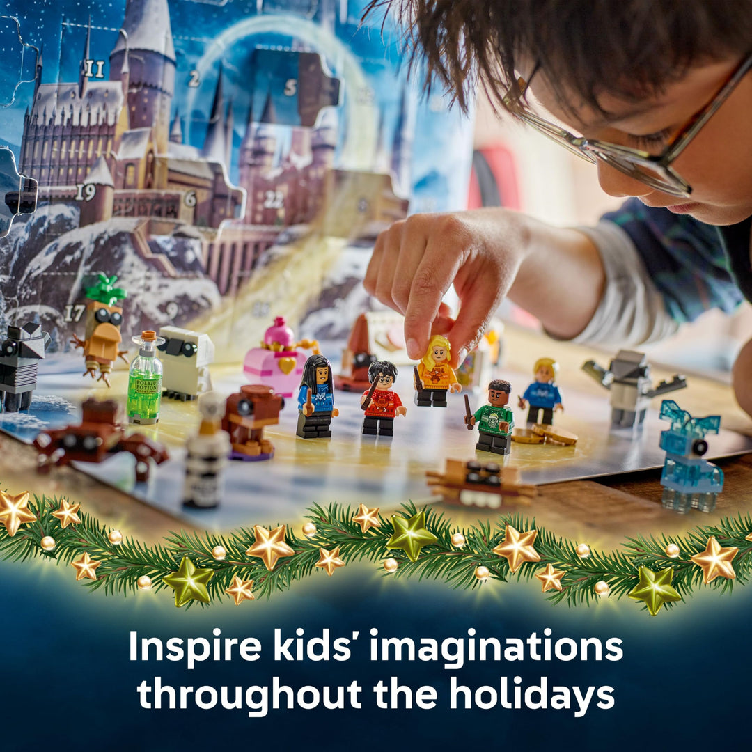 LEGO Harry Potter Advent Calendar 2025 - 278-Piece Building Set with 8 Minifigures & 6 Creatures for 7+