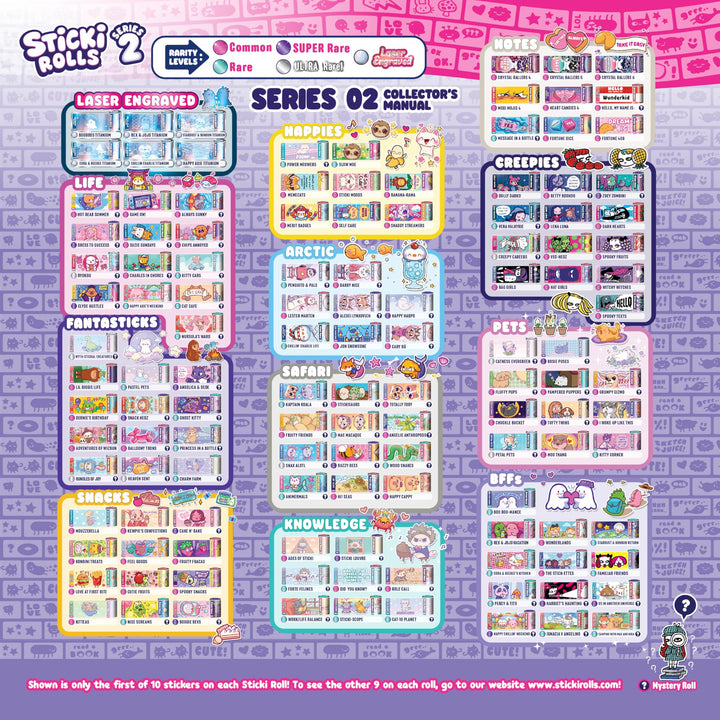 Sky Castle Sticki Rolls Sticki Bands Series 2 - Multicolor Holographic Sticker Bracelet Pack