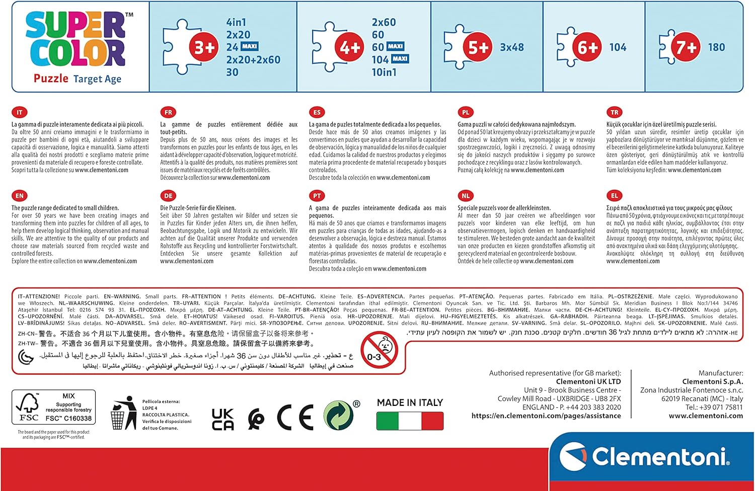 Clementoni PAW Patrol 2 x 60-Piece Jigsaw Puzzles for Kids - Educational Puzzle Set 6