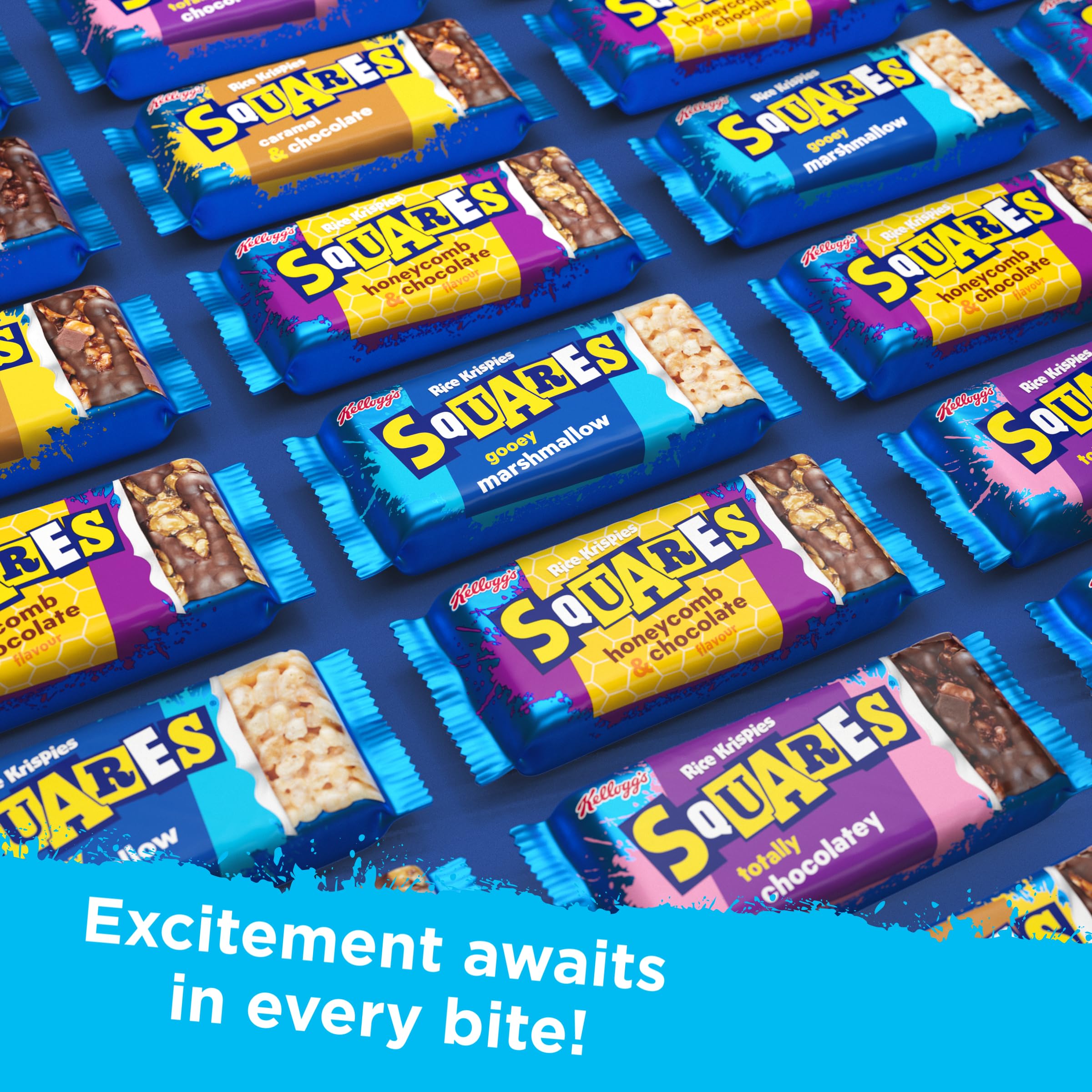 Rice Krispies Squares Honeycomb & Chocolate Cereal Bars - 8 Bars (Pack of 2) 4