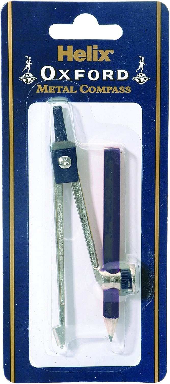 Helix Oxford Metal Compass & Pencil, Black 1