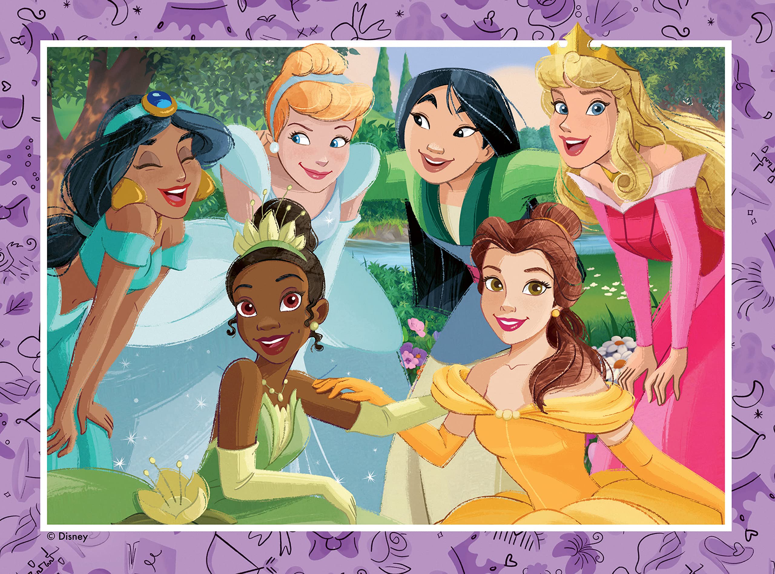 Ravensburger Disney Princess 4 in a Box Jigsaw Puzzles Set - 12, 16, 20 & 24 Pieces for Ages 3+ 5