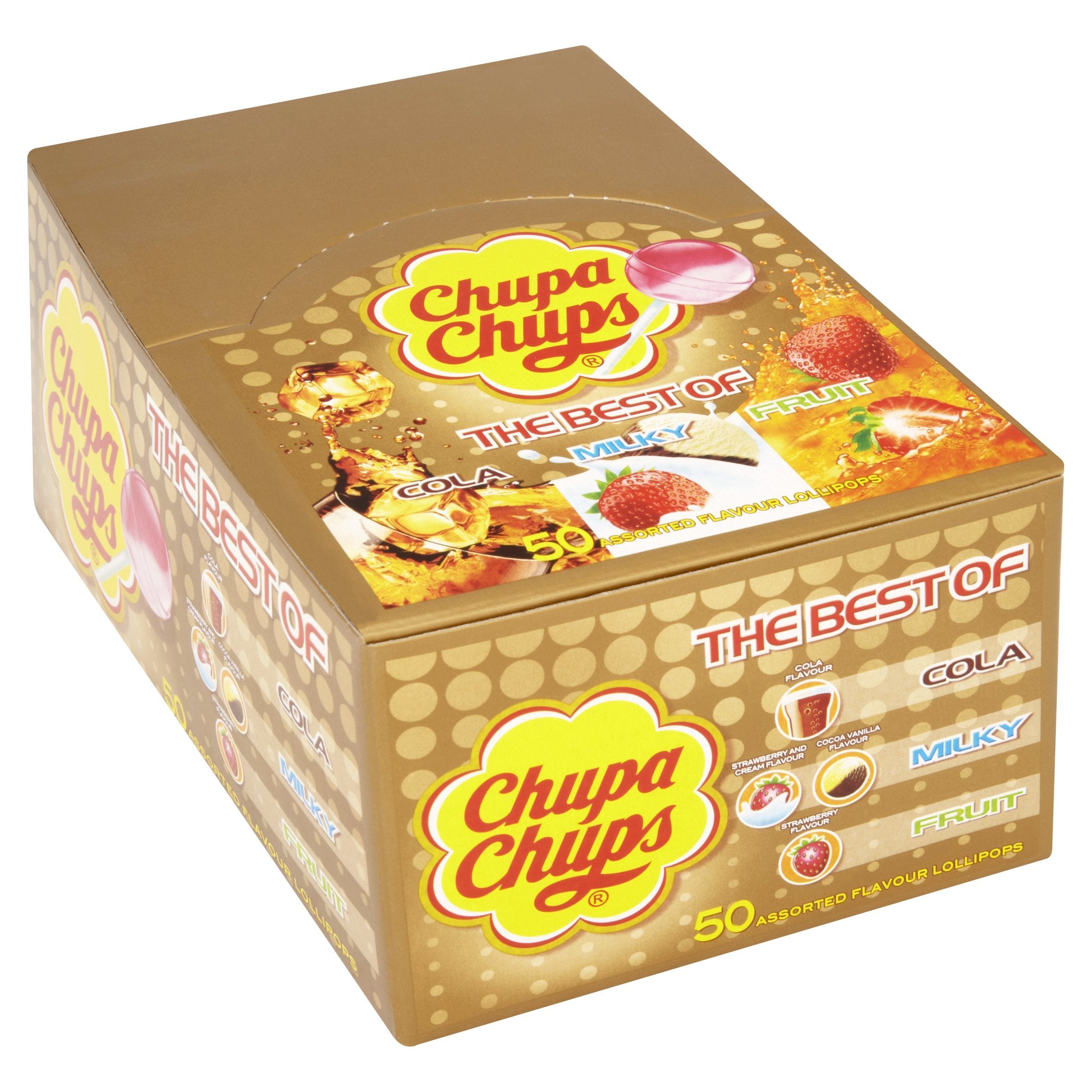 Chupa Chups The Best Of Lollipop Box - 50 Count | 4 Classic Flavours | 714g 4