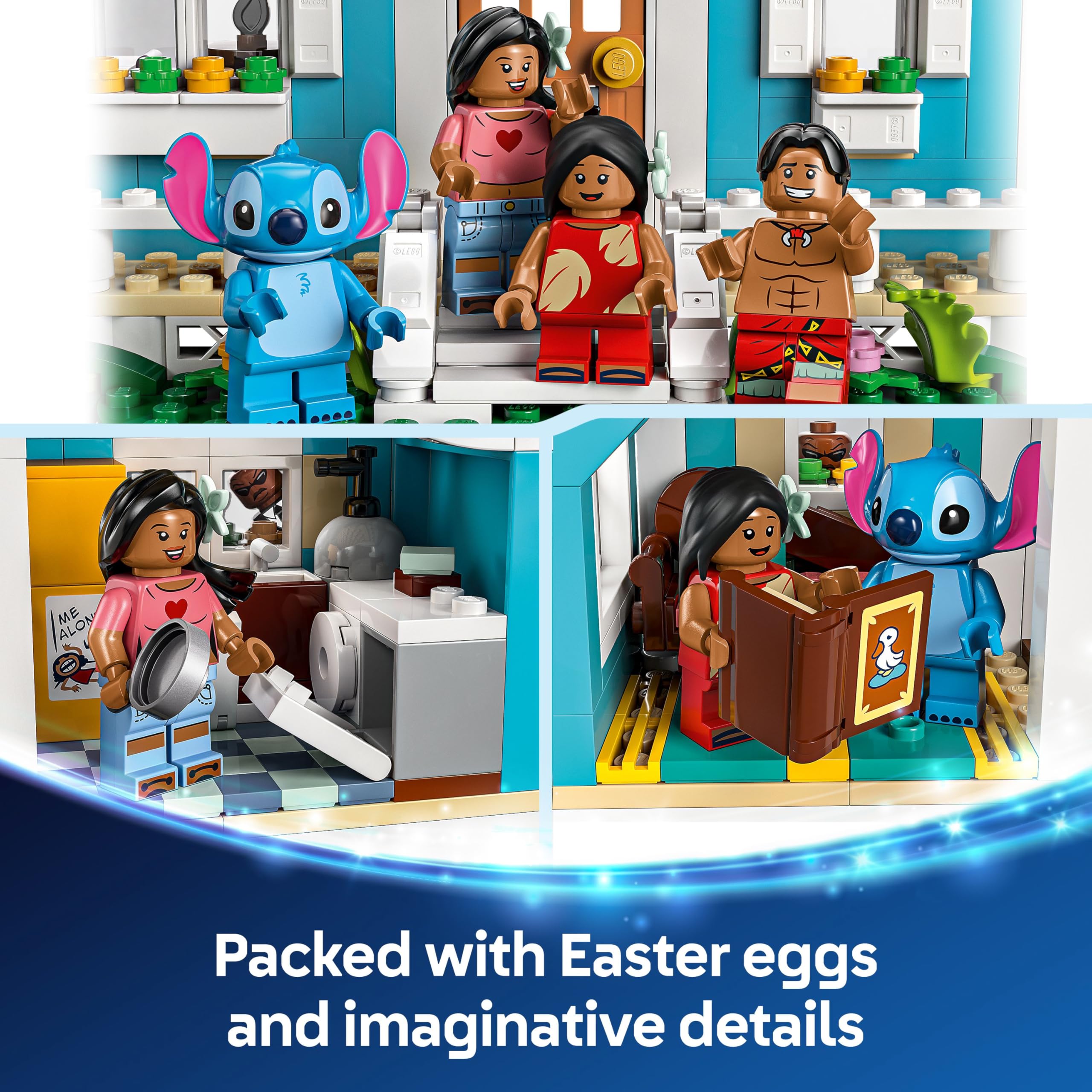 LEGO Disney Lilo and Stitch Beach House Building Set 43268 | Ages 9+ | 6 Rooms 6