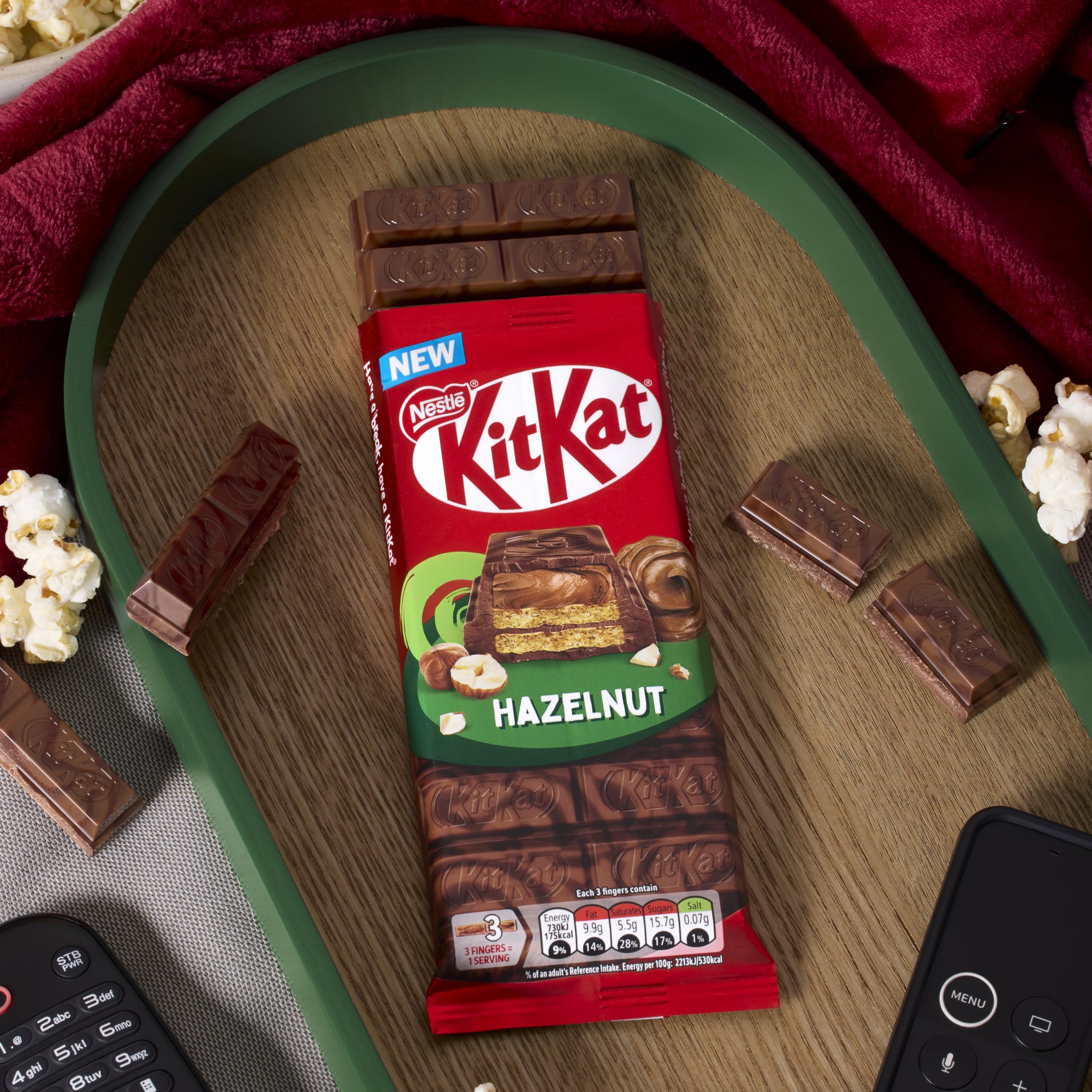 KitKat Hazelnut Filled Dark & Milk Chocolate Crispy Wafer Sharing Bar, 99g 5