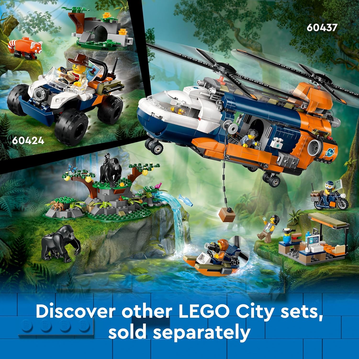 LEGO City Jungle Explorer Off-Road Truck Building Set - 314-Piece Playset for Ages 6+ 8