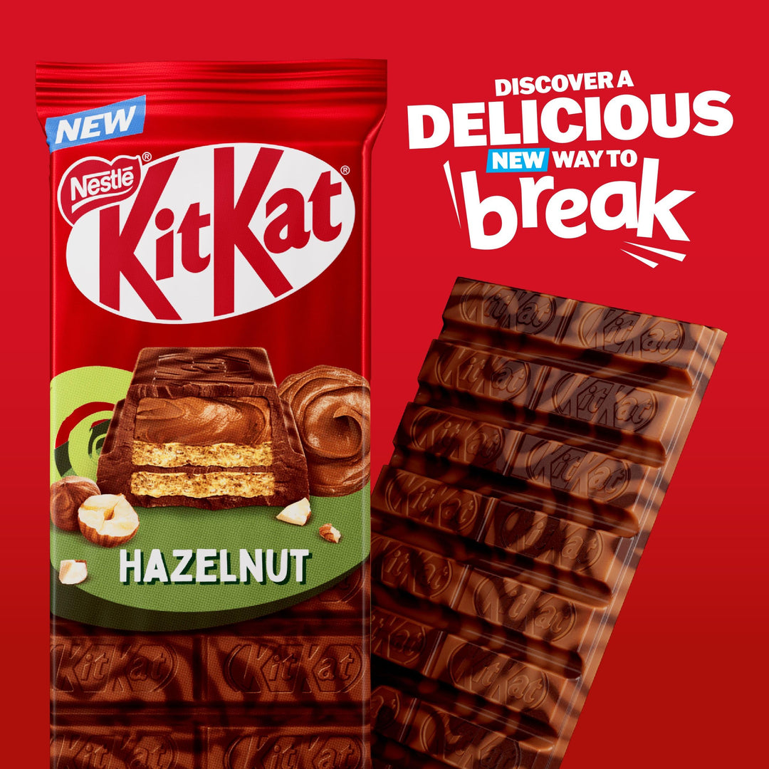 KitKat Hazelnut Filled Dark & Milk Chocolate Crispy Wafer Sharing Bar, 99g