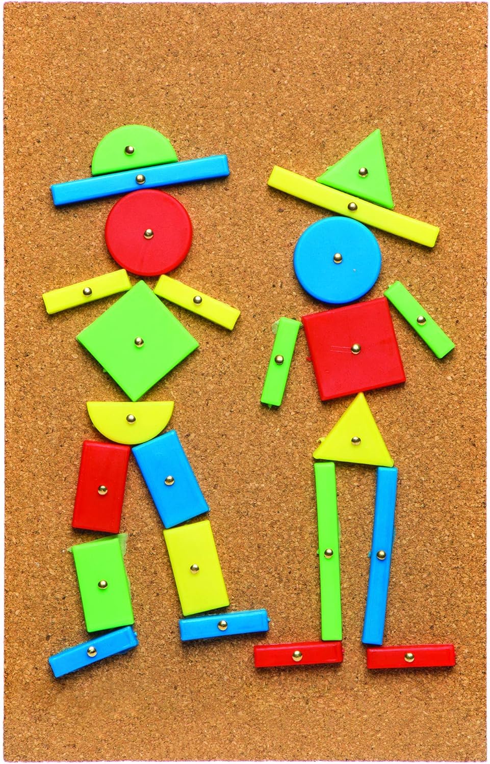 Baker Ross AR298 Tap a Picture Art Kit for Kids, Cork Board Craft Set with Hammer, Tacs & Shapes 4