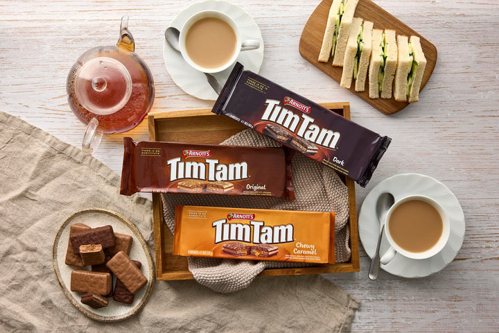 Tim Tam - Chewy Caramel Biscuit Bars with Milk Chocolate Coating (175g)