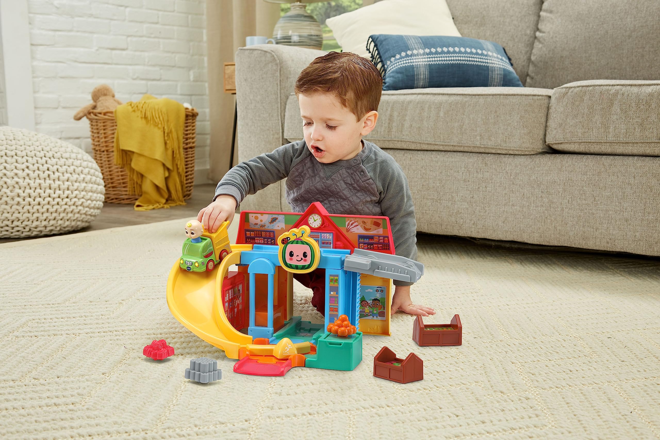 VTech CoComelon Toot-Toot Drivers Cart Racers Grocery Store Track Set - Interactive Play for Ages 18 Months to 5 Years 5