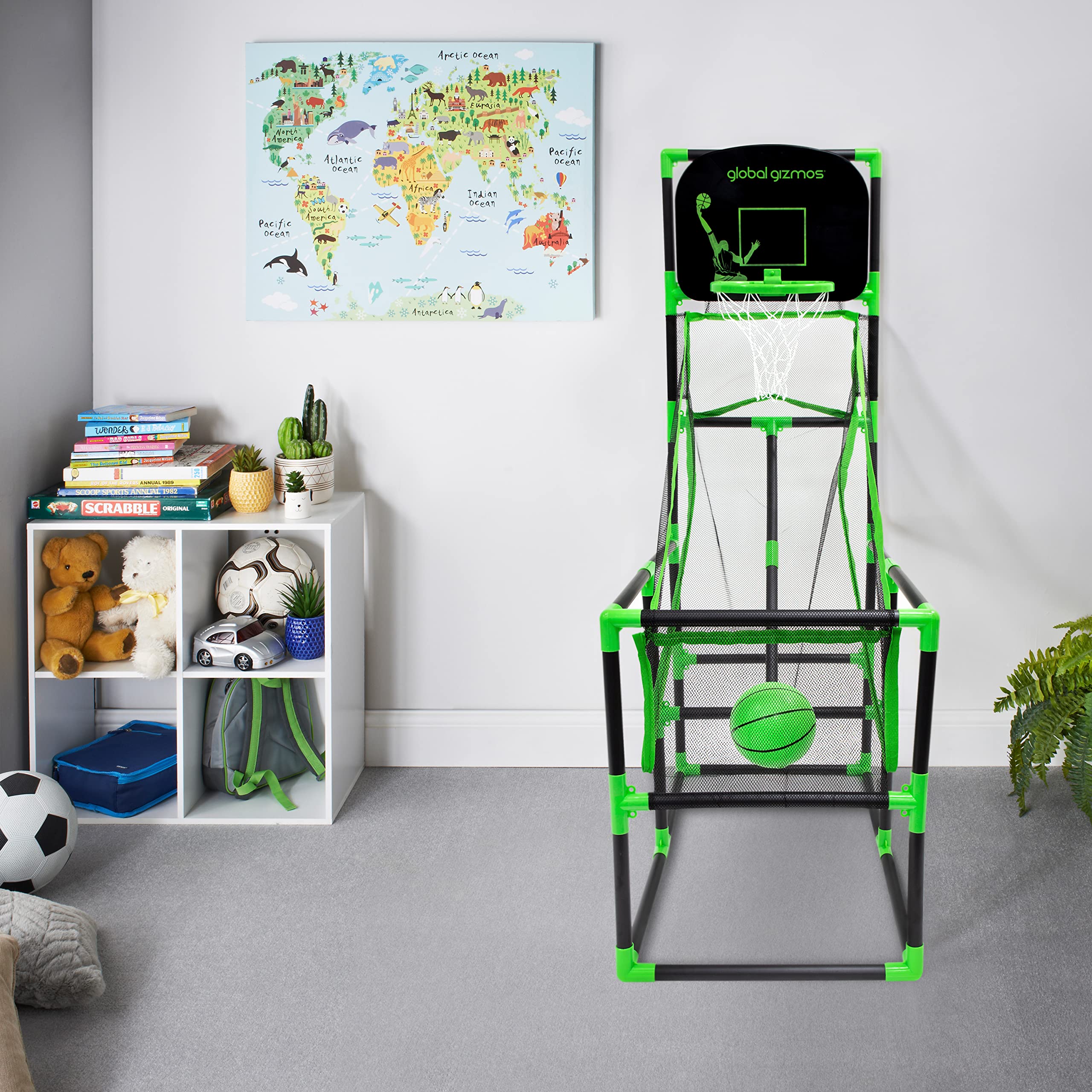 Global Gizmos 55629 Arcade Basketball Hoop - Indoor/Outdoor Use with 2 Balls & Pump 16