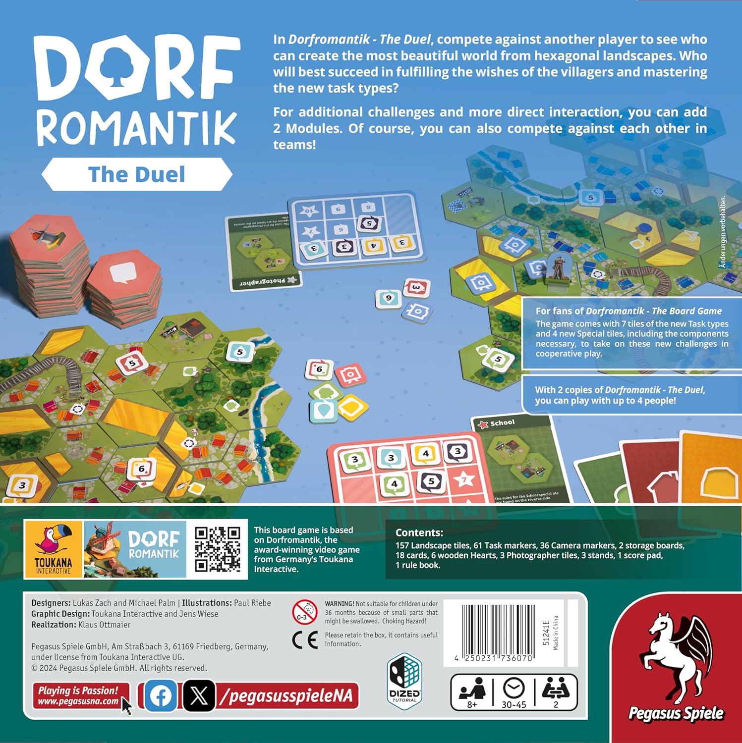 Pegasus Spiele Dorfromantik - Das Duell English Edition Board Game 7
