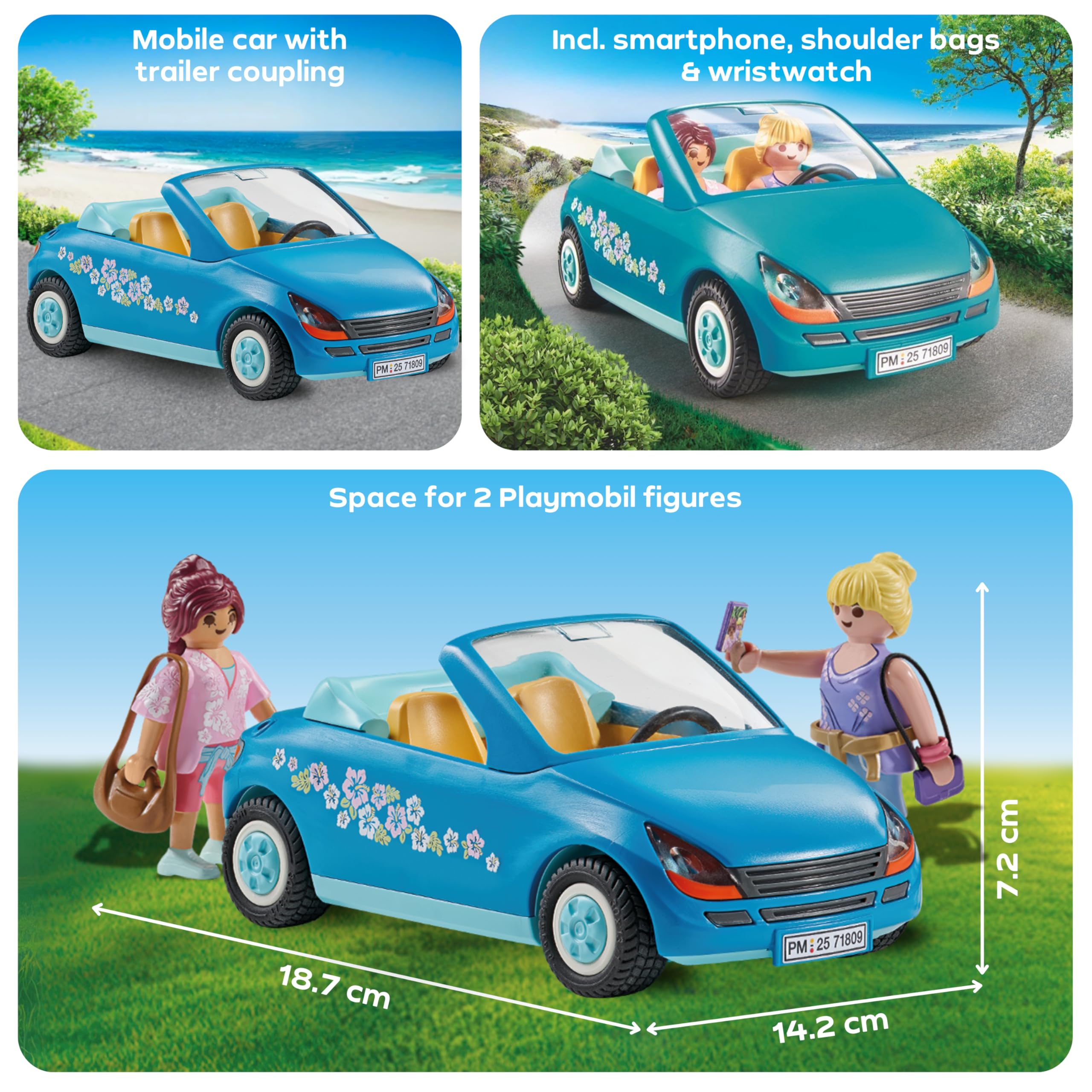 PLAYMOBIL Convertible Adventure 71809 - Toy Car Playset for Kids 4+ 15
