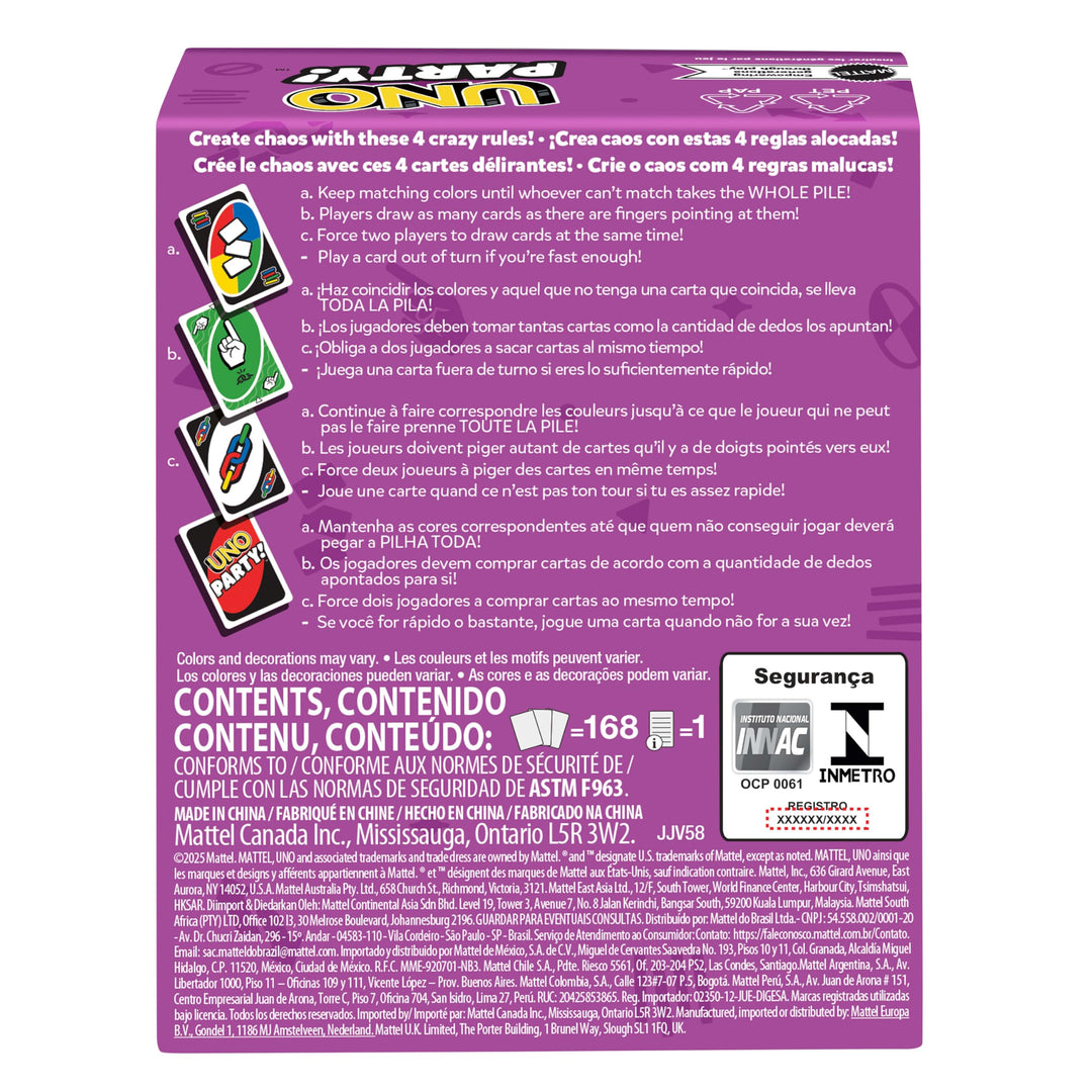 Mattel Games UNO Party Card Game with Deck & Special Rules for Large Groups