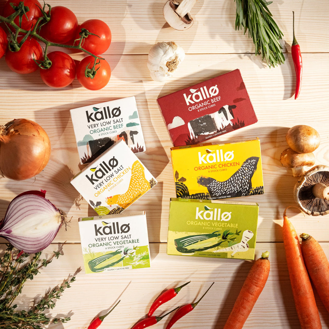 Kallo Organic Chicken Stock Cubes, Gluten Free & Coeliac Friendly, 96-Pack (12 x 8)