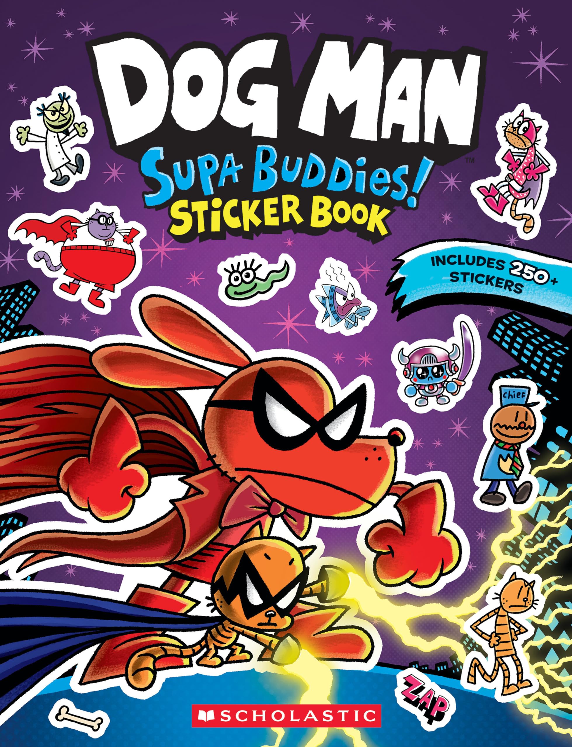 Scholastic Dog Man: Supa Buddies Sticker Book (Dog Man Movie) | Ages 7-10