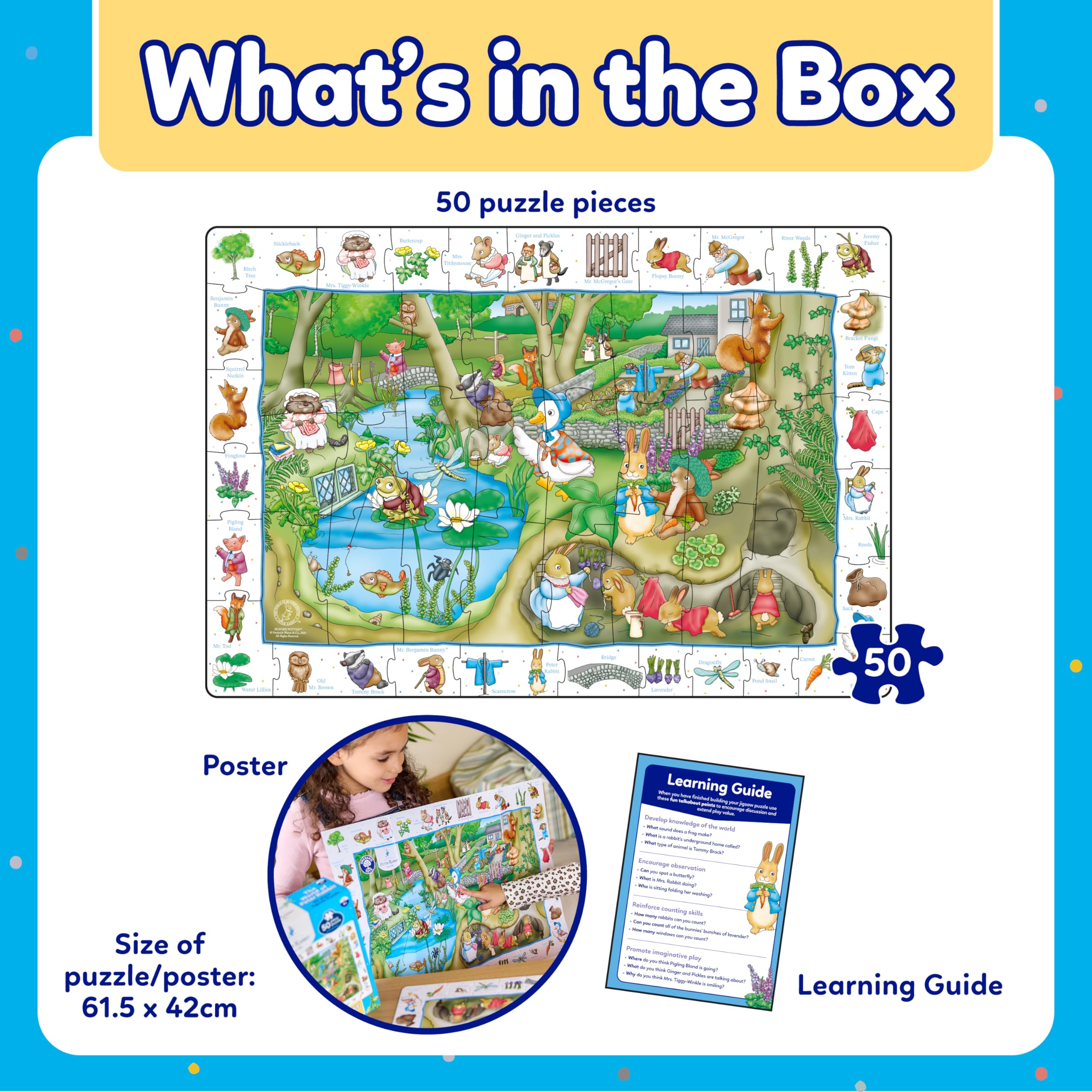 Orchard Toys Peter Rabbit The World of Peter Rabbit Jigsaw Puzzle | 50 Pieces | Ages 4+