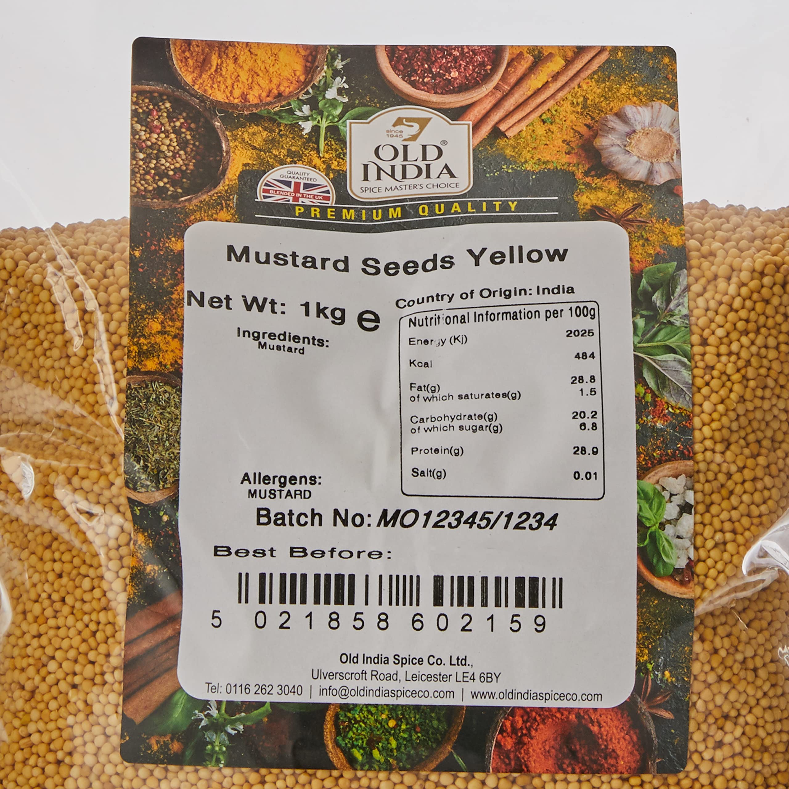 Old India Yellow Mustard Seeds - 1 kg | 100% Natural & Additive Free