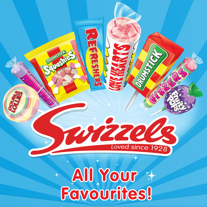 Swizzels Stinger Tutti Frutti Chew Bar Sweets - Vegan Chewy Candy with Fizzy Centre (60 Pack)