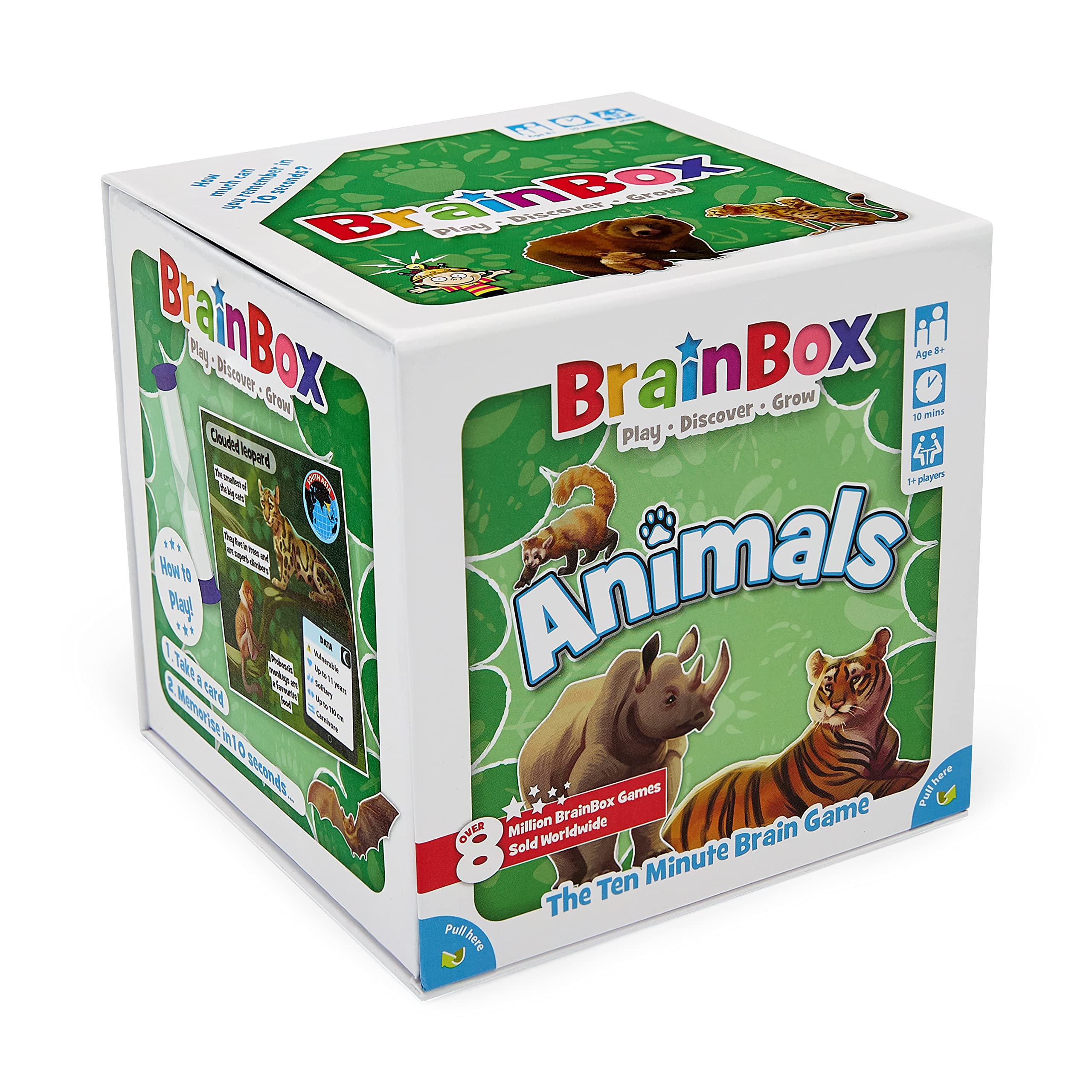 Brain Box Animals Dedicated Deck Card Game | Ages 8+ | 1+ Players | 10 Min Play Time 1