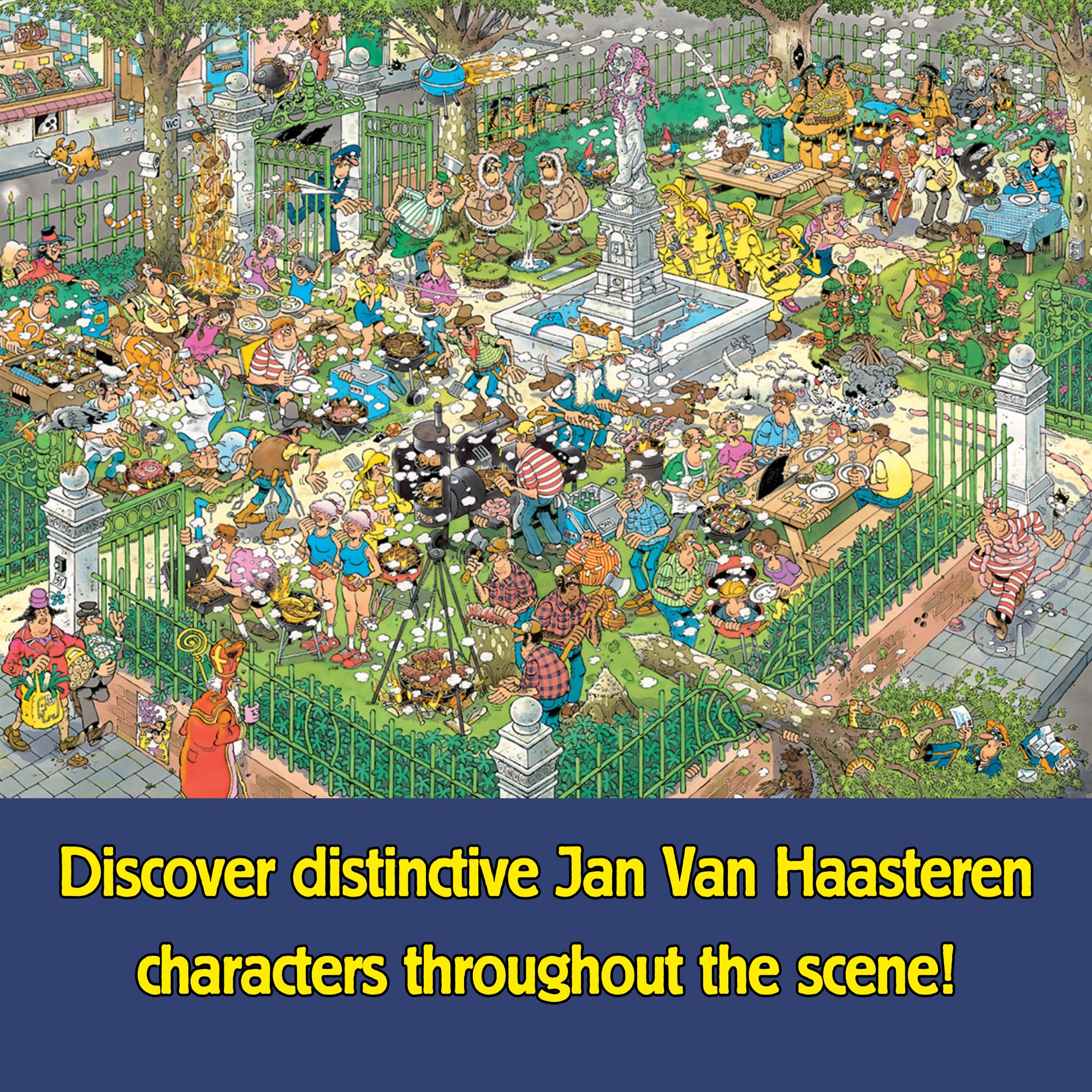 Jan Van Haasteren BBQ Party! - 1000 Piece Adults Puzzle - Large 1000 Pc Jig 8