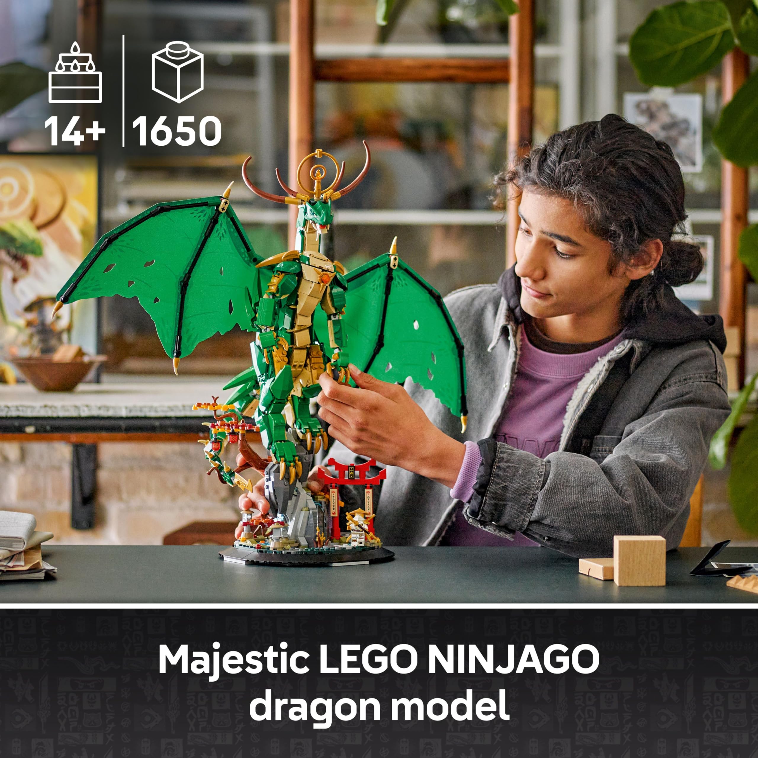 LEGO NINJAGO The Guardian Dragon 71847 Building Set | Ages 14+ | Includes Master Wu Minifigure