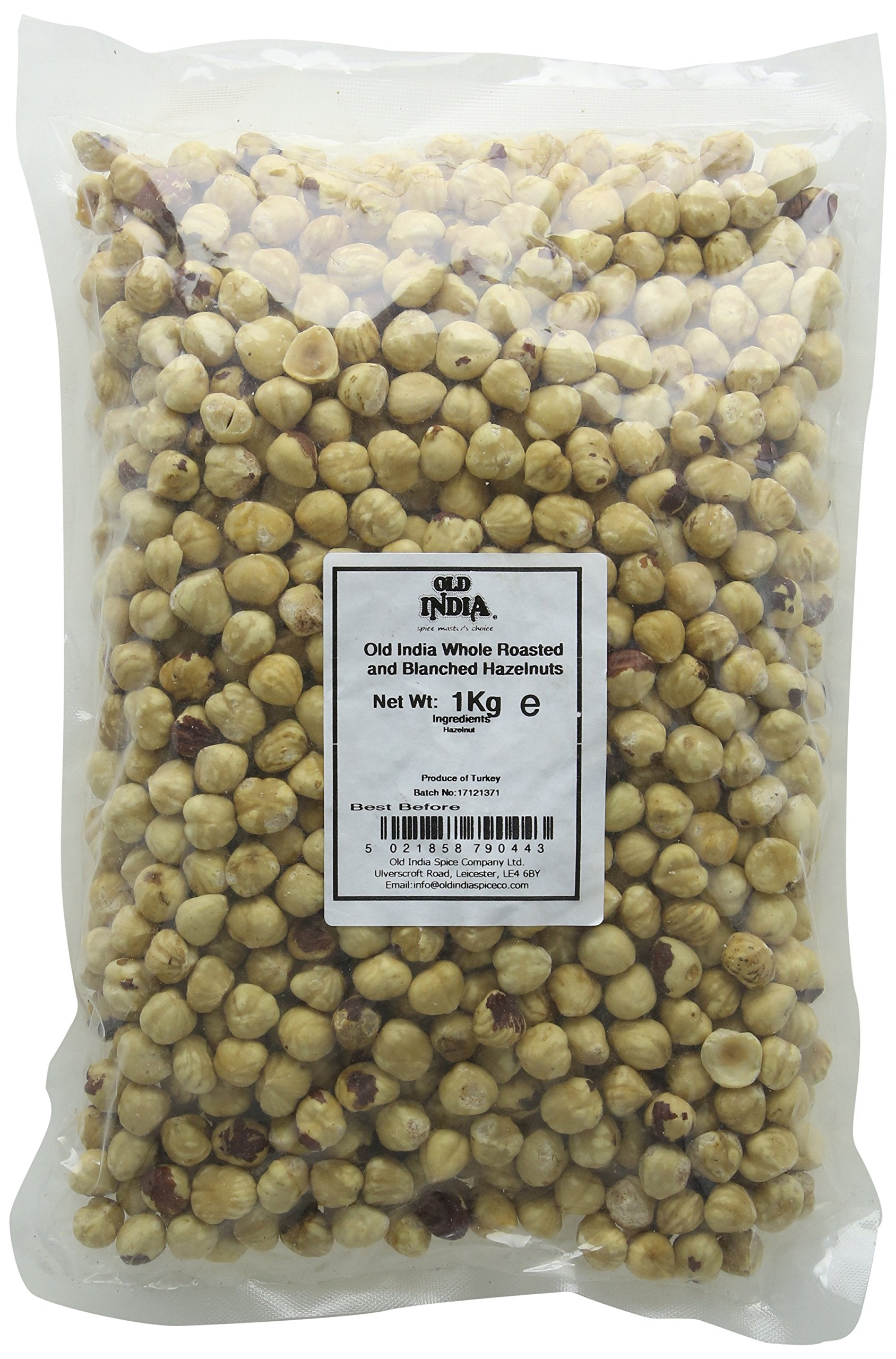 Old India Whole Roasted and Blanched Hazelnuts 1kg 1
