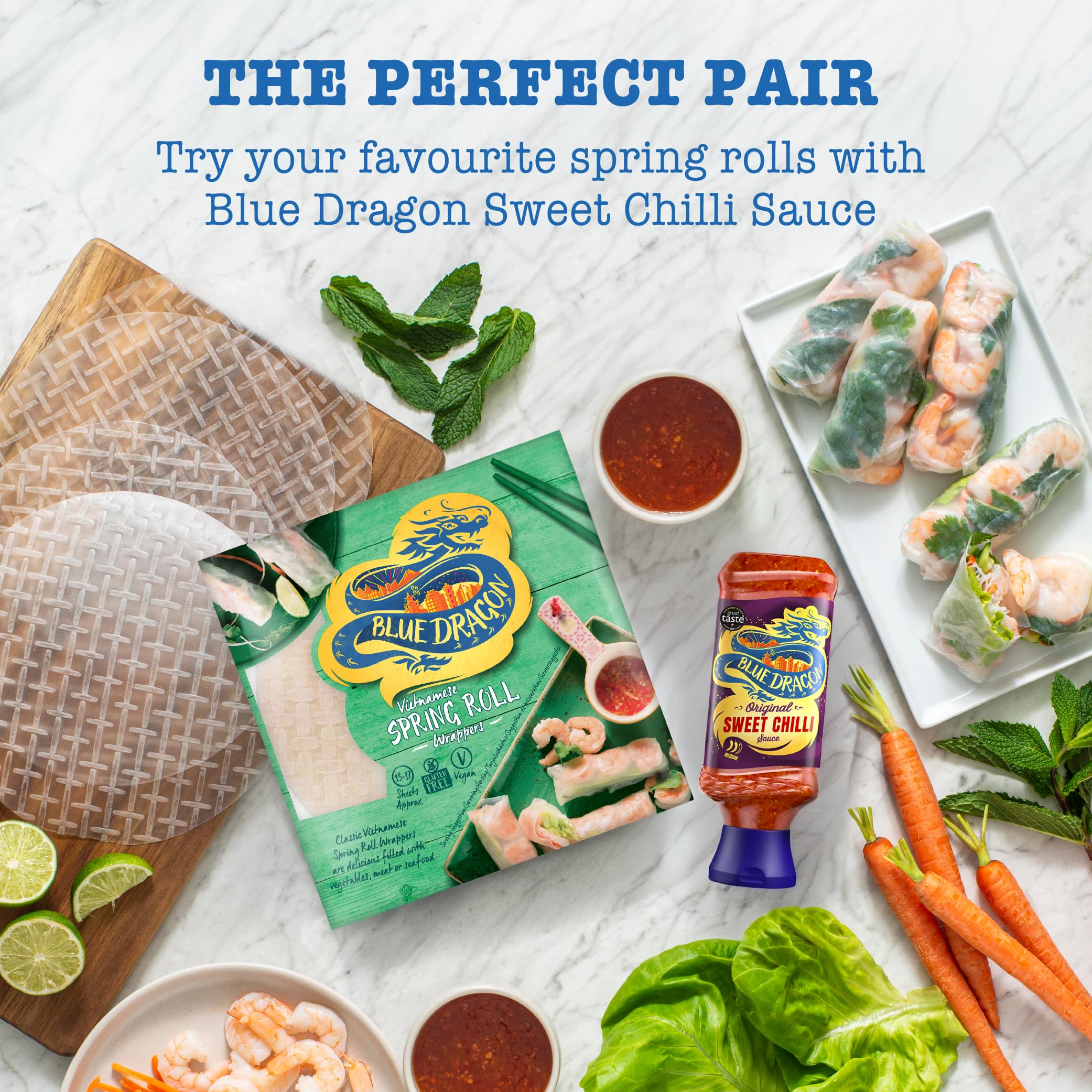 Blue Dragon Spring Roll Wrappers - Vegan & Gluten-Free Rice Paper, 134g 7