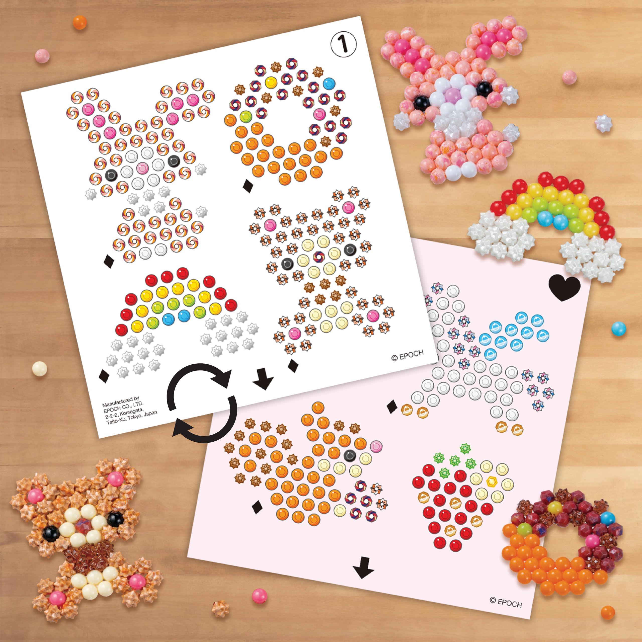 Aquabeads Beginner's Craft Studio 35087 - 900 Beads 25 Colors with Carry Case & Templates 6