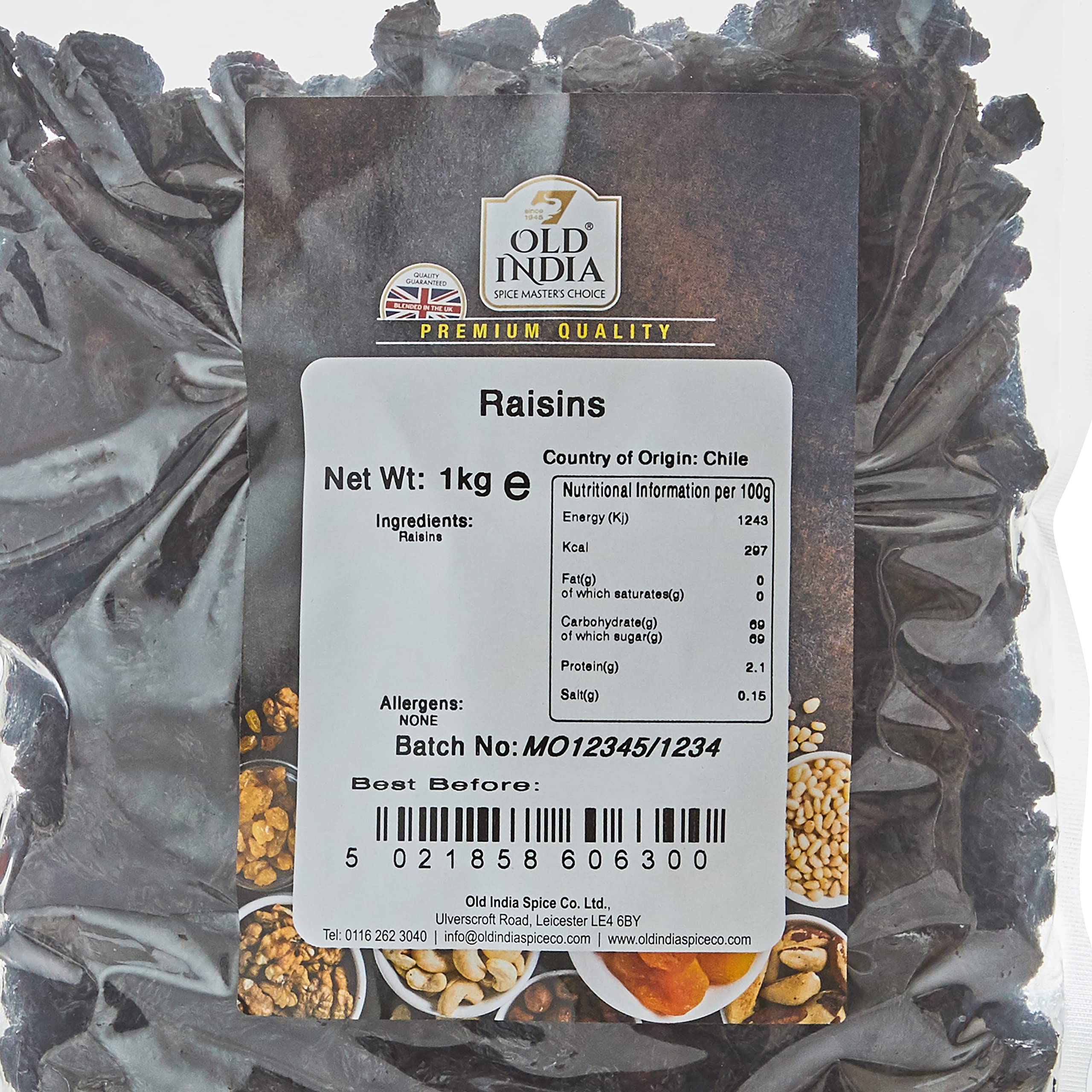 Old India Raisins - 1kg Natural Dried Fruit
