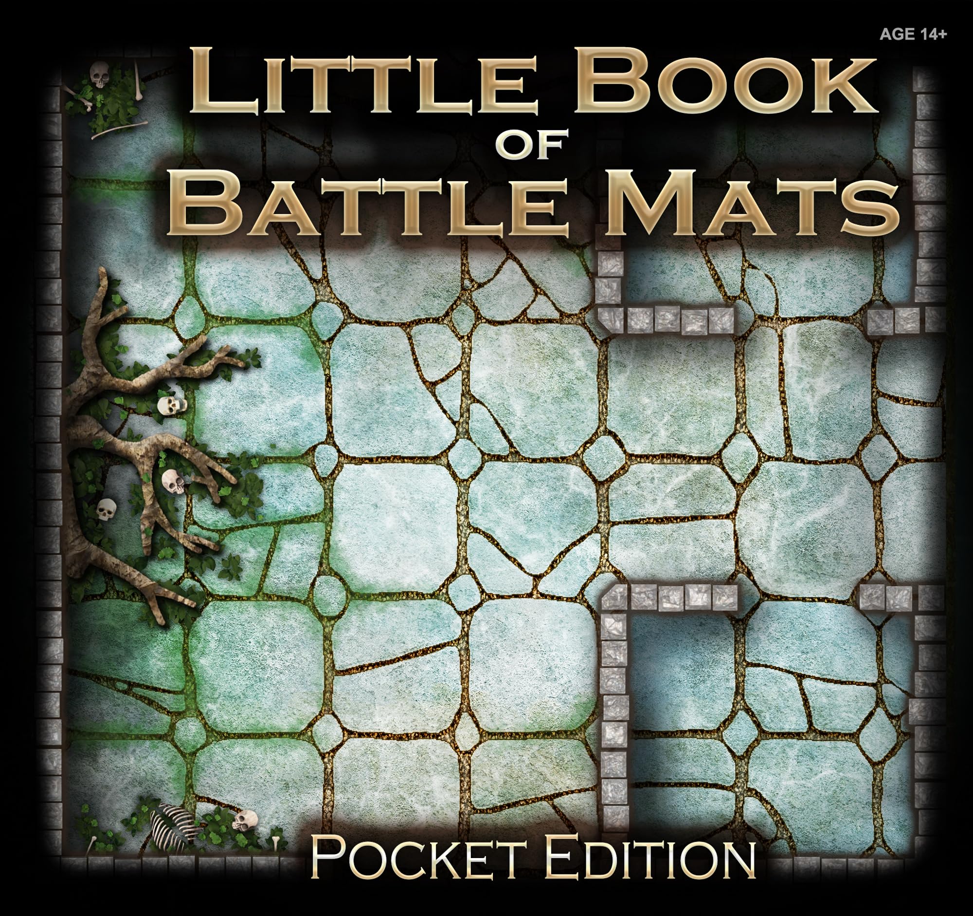 Loke BattleMats Little Book of Battle Mats Pocket Edition - 6x6 Inch RPG Map Book | Dry & Wet Erase Compatible | Ages 14+