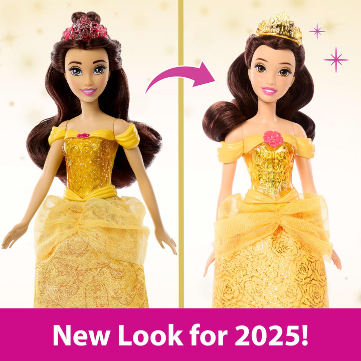 Disney Princess Belle Posable Fashion Doll - Sparkling Movie-Inspired Outfit & Accessories
