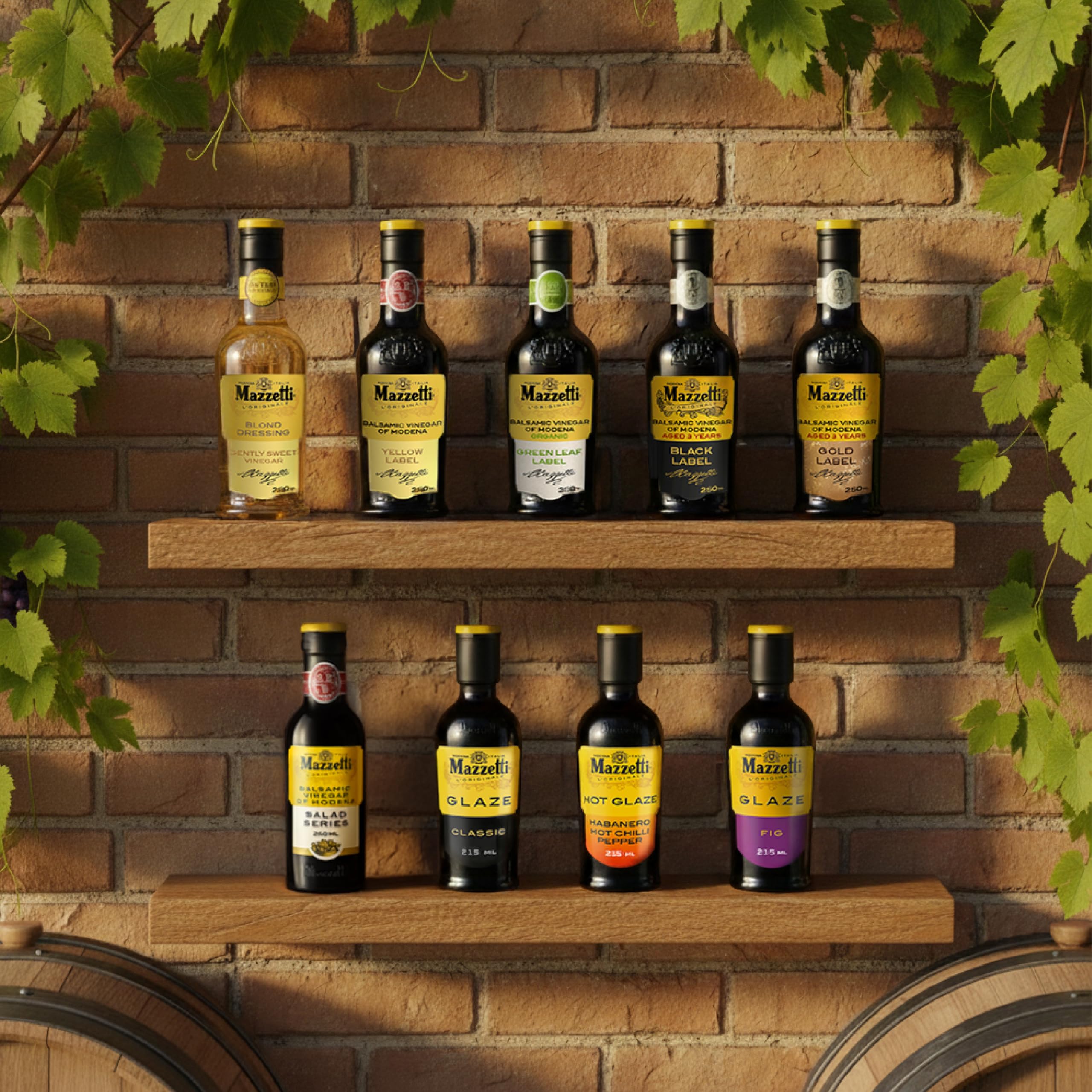Mazzetti Balsamic Vinegar of Modena - Salad Series | 6% Acidity | 250ml 6