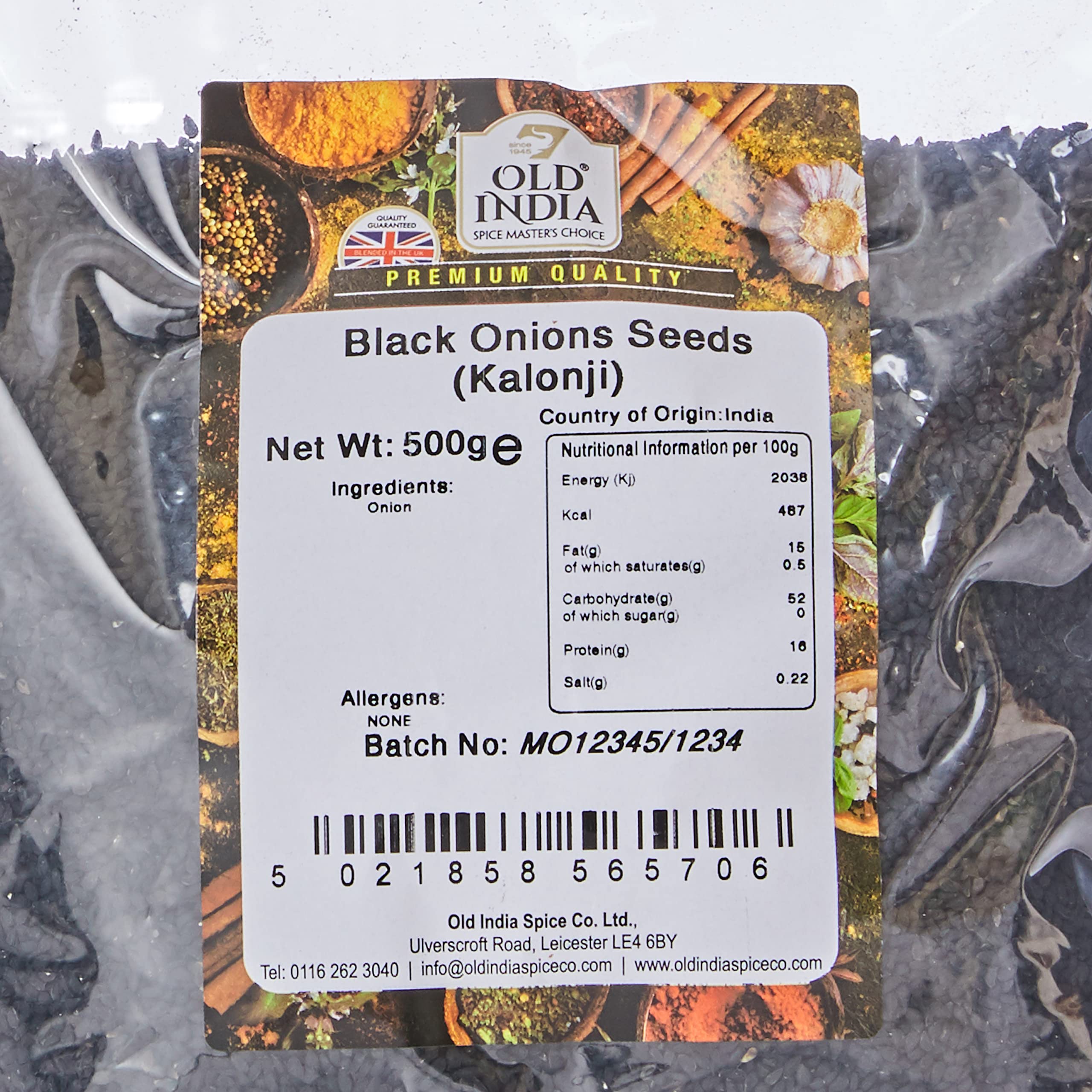 Old India Kalonji (Black Onion Seeds) - 100% Natural, Additive & GMO Free | 500g Pack 2