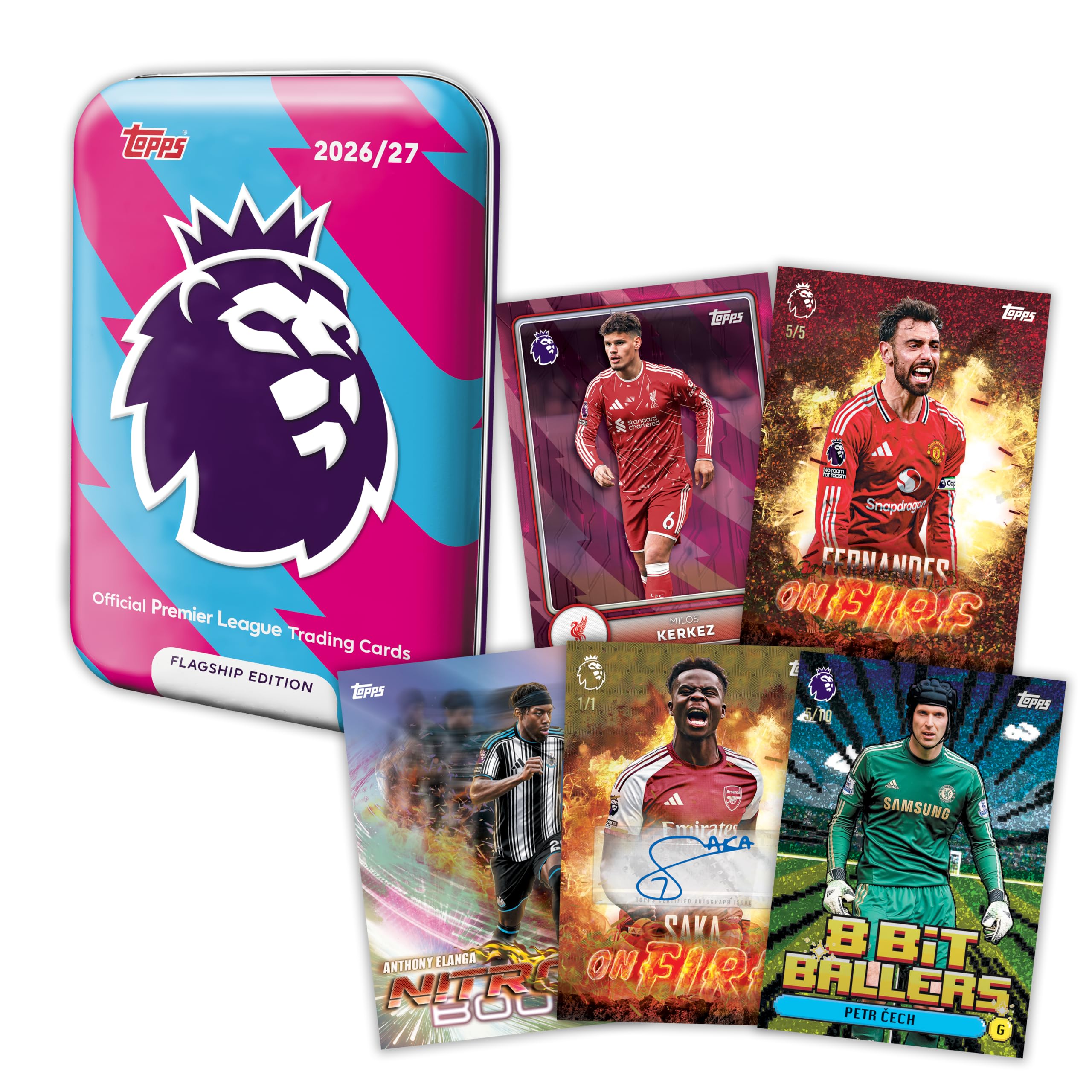 Topps Premier League 2026/27 Mega Tin 1 Trading Card Pack - Includes 40 Cards