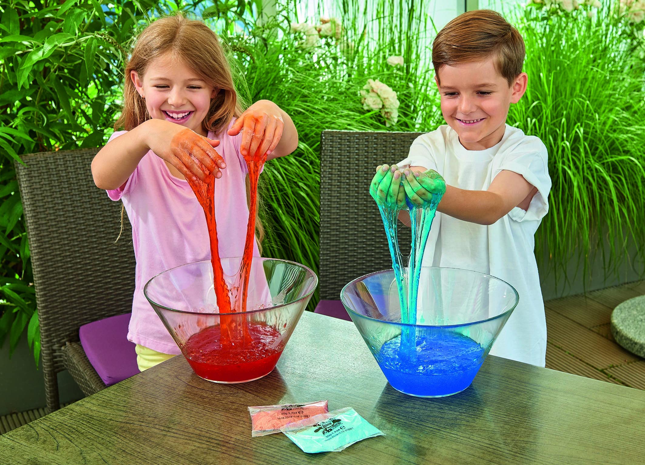 ZIMPLI Slime Baff Bundle - 3 Colors (Red, Green, Blue), Messy Sensory Play for Kids 11