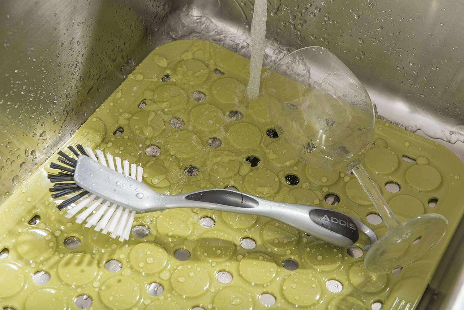 Addis Ultra Grip Jumbo Dish Brush - Metallic Silver 6