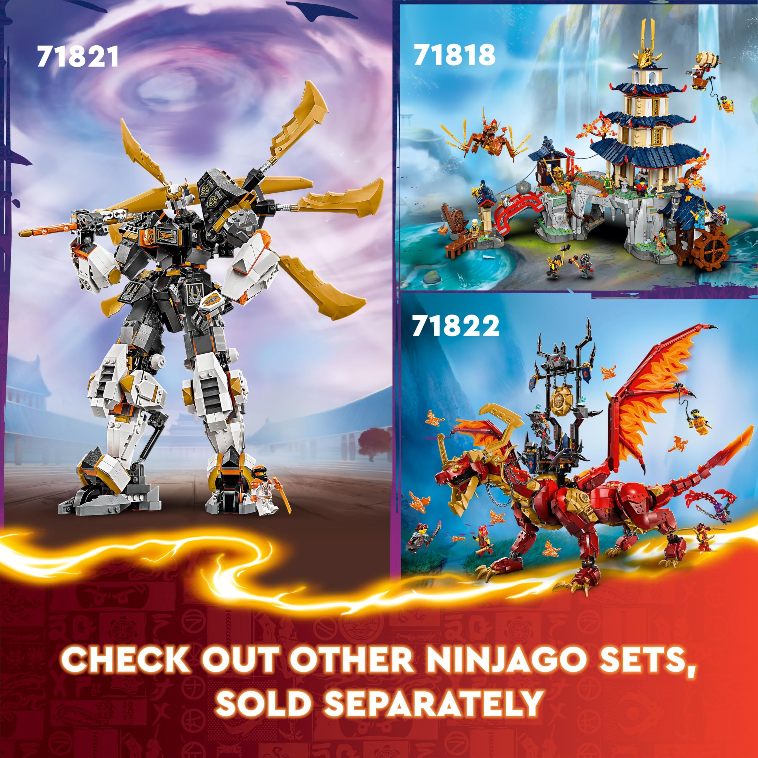 LEGO NINJAGO Tournament Battle Arena Set 71818 | 6 Minifigures including Jay & Kai | Ages 7+ 7
