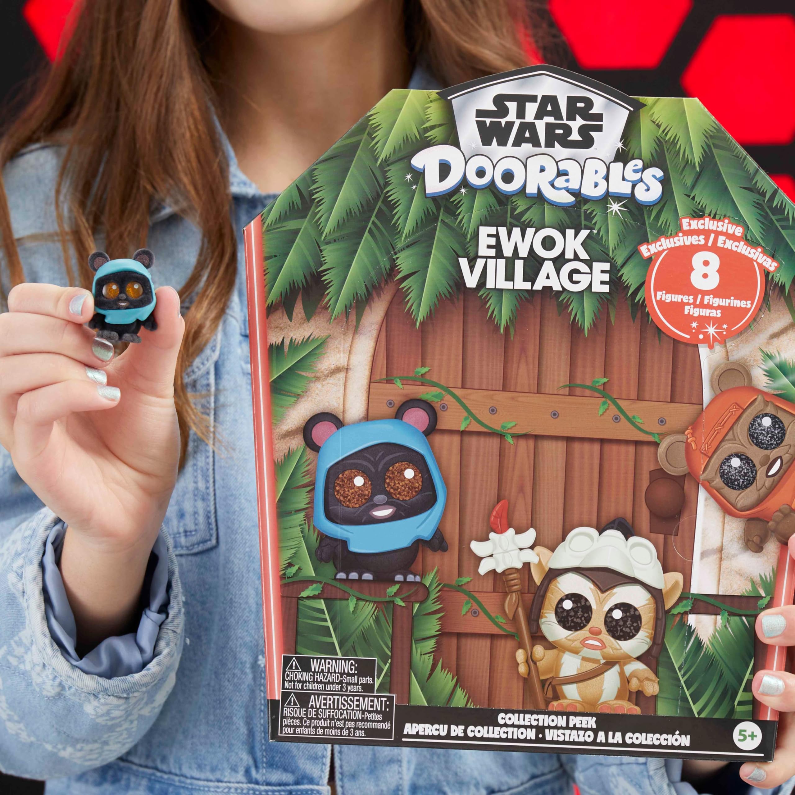 STAR WARS Doorables Ewok Village Collector Peek Mini Figures Set 4