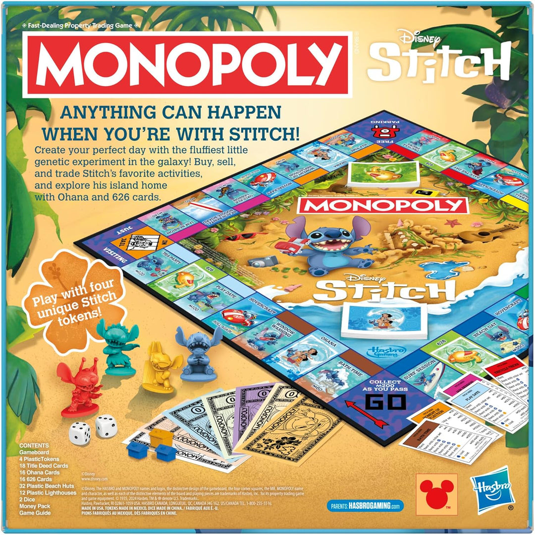 Monopoly Disney Stitch Edition Board Game - English Version
