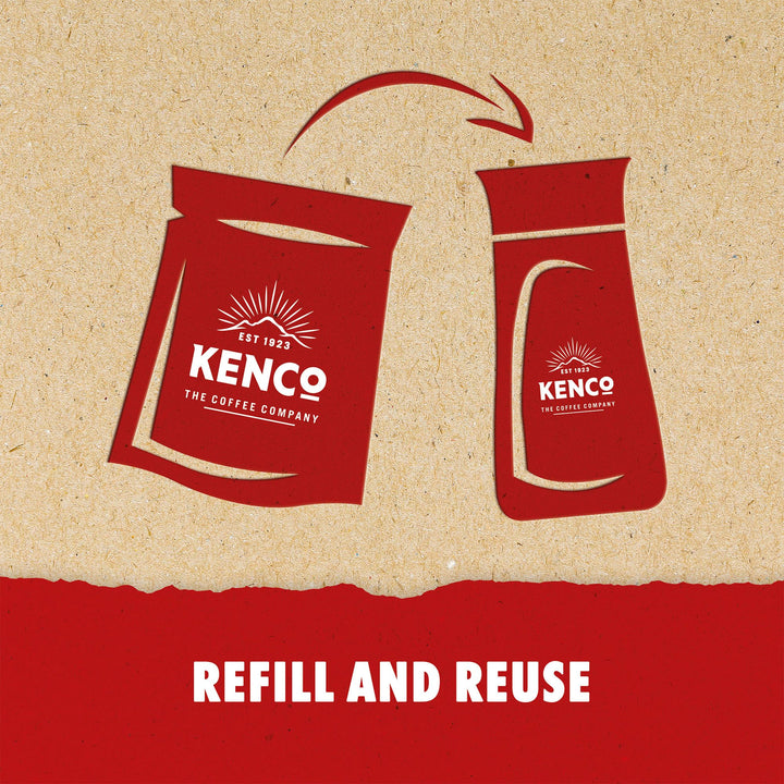 Kenco Smooth Instant Coffee Refill 150g x 5 (750g Total) - Home Recyclable Packaging