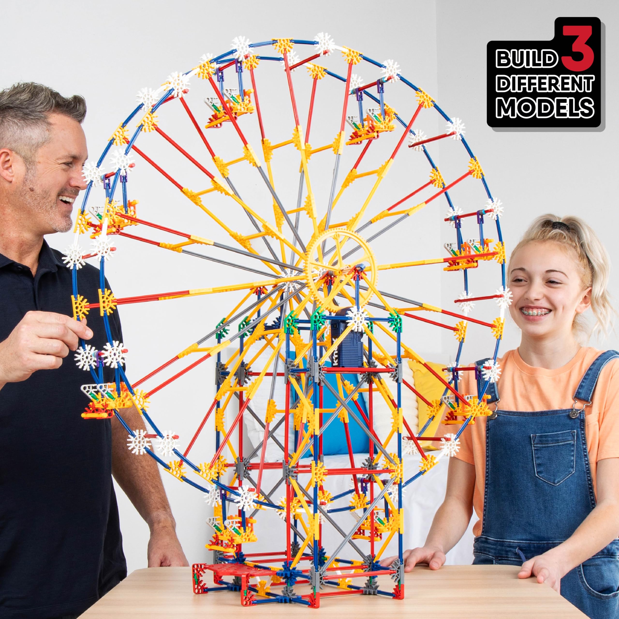 K'NEX 3-in-1 Classic Amusement Park Building Set - 744-Piece Playset for Ages 9+ 13