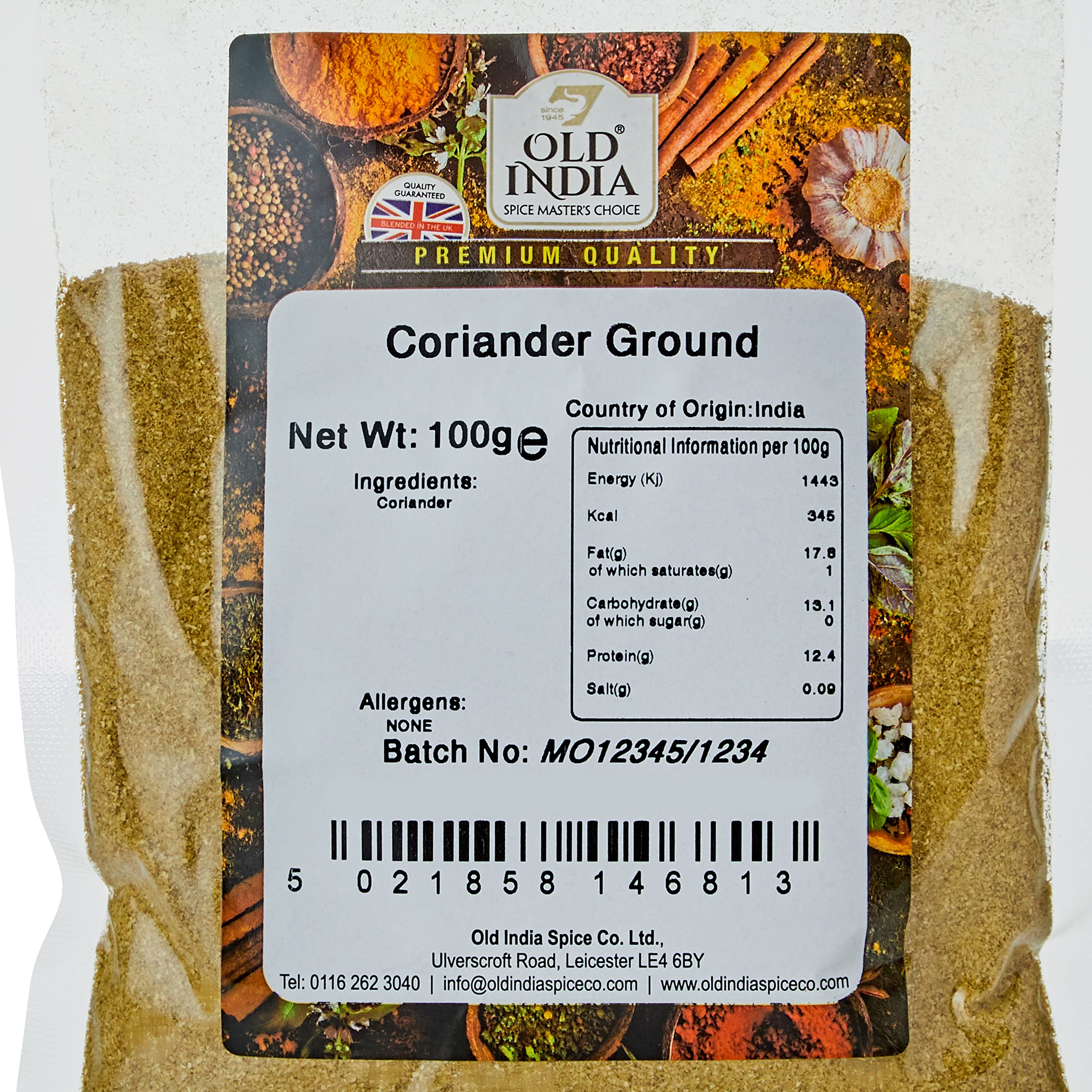 Old India Ground Coriander Powder - 100g | 100% Natural | 2 Year Shelf Life 2
