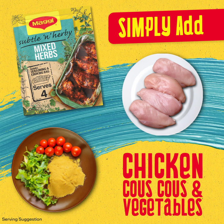 MAGGI So Juicy Mixed Herbs Chicken Seasoning with Cooking Bag, 30g