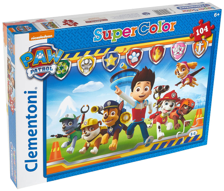 Clementoni Paw Patrol Supercolor Patrol 104-Piece Jigsaw Puzzle