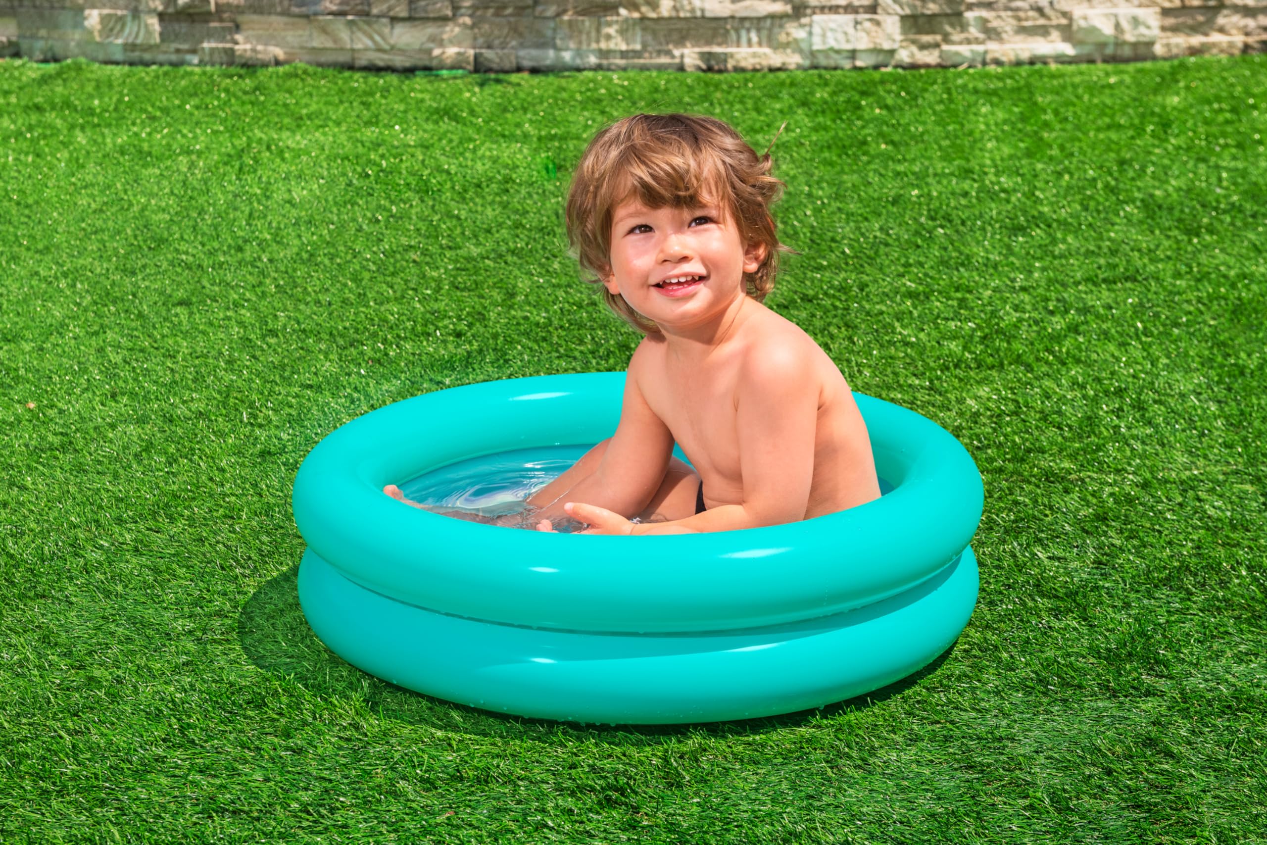 Bestway 2 Ring Inflatable Kiddie Pool - 61cm x 15cm | Ages 2+ | 21L Capacity 8