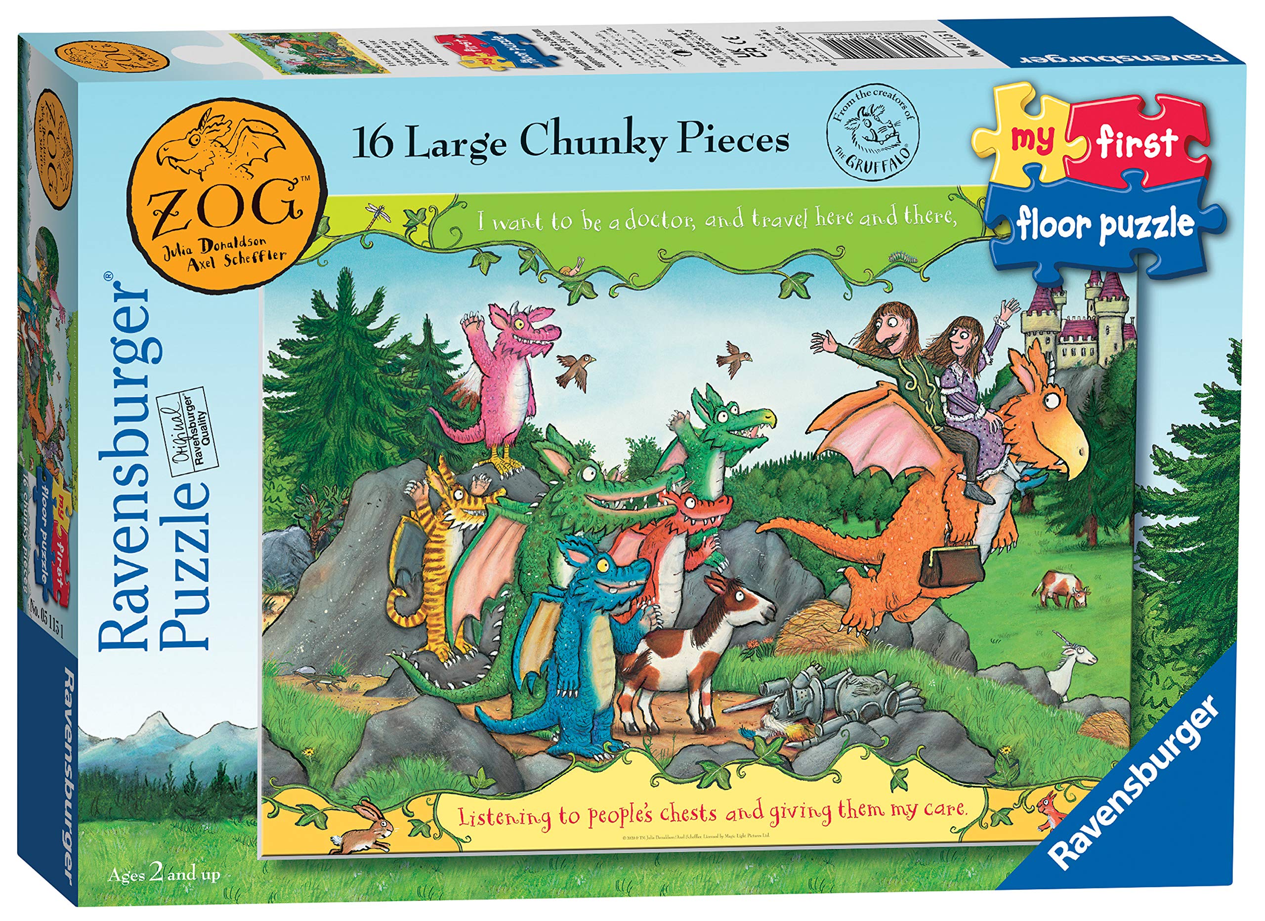 Ravensburger Zog - My First Floor Puzzle - 16 Piece Jigsaw Puzzle for Kids Ages 2+ | 49.3 x 36.2cm